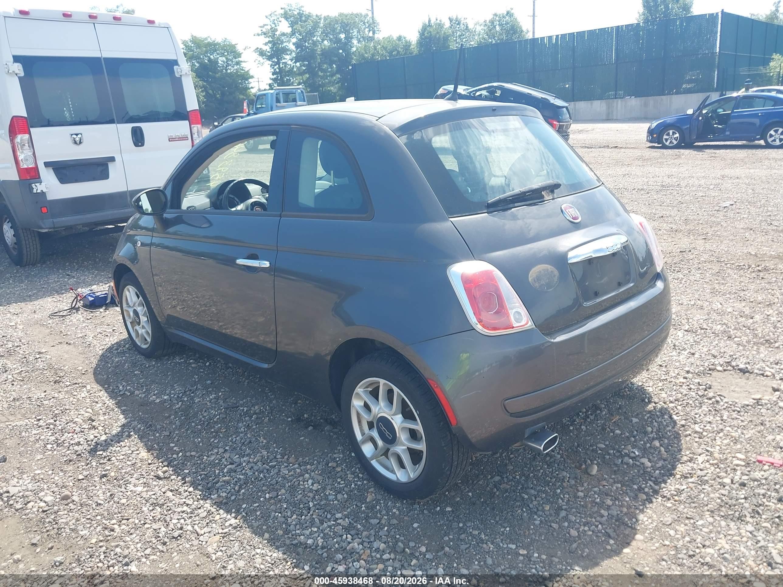 2015 Fiat 500 Pop Gray vin: 3C3CFFAR0FT623954