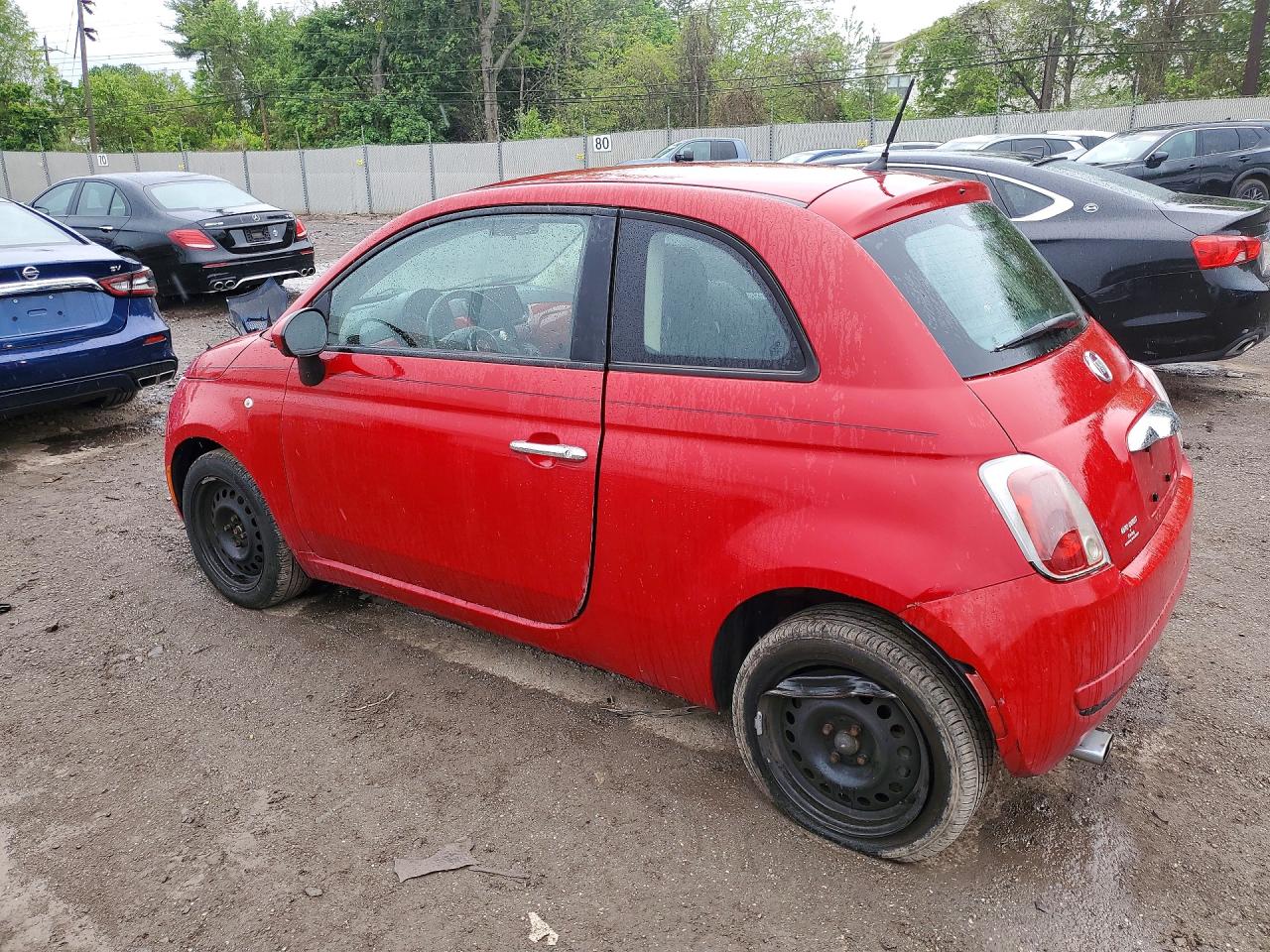 2012 Fiat 500 Pop Red vin: 3C3CFFAR1CT280678