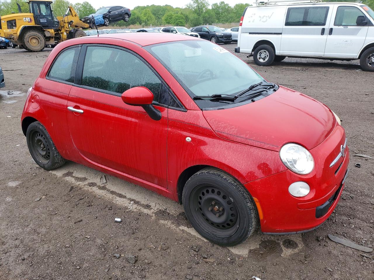 2012 Fiat 500 Pop Red vin: 3C3CFFAR1CT280678