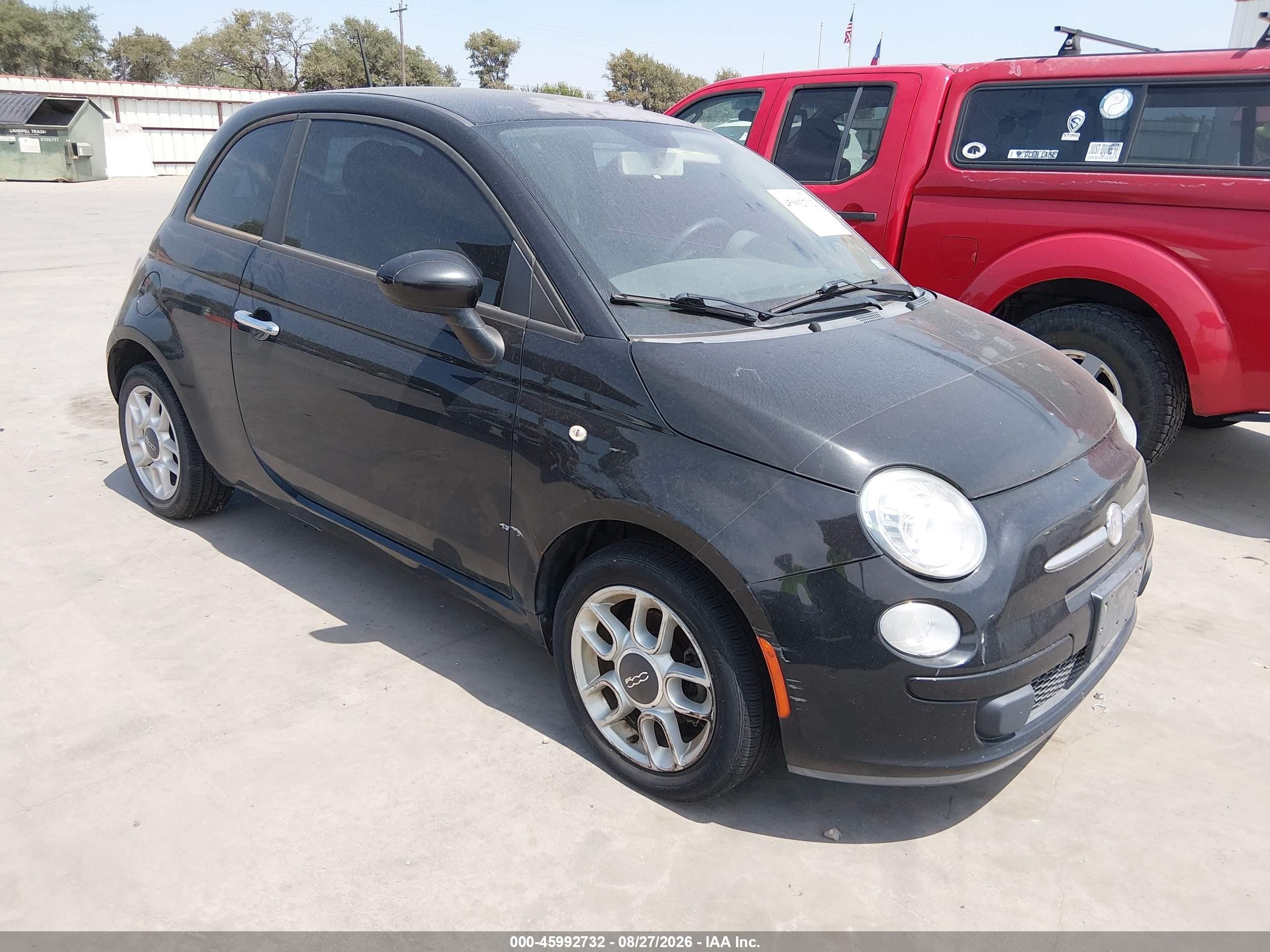 2012 Fiat 500 Pop Черный vin: 3C3CFFAR1CT319544