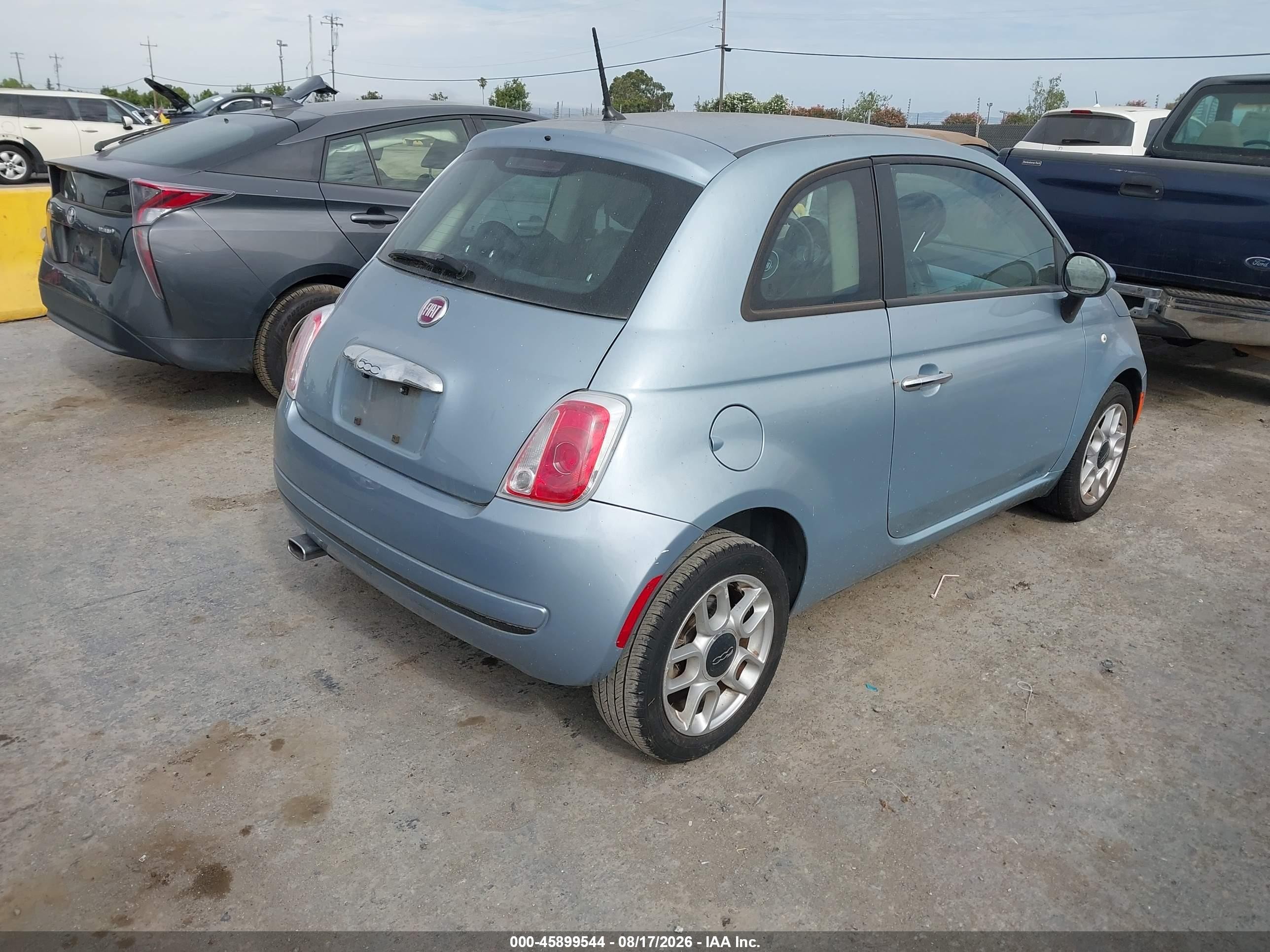2013 Fiat 500 Pop Light Blue vin: 3C3CFFAR1DT689605