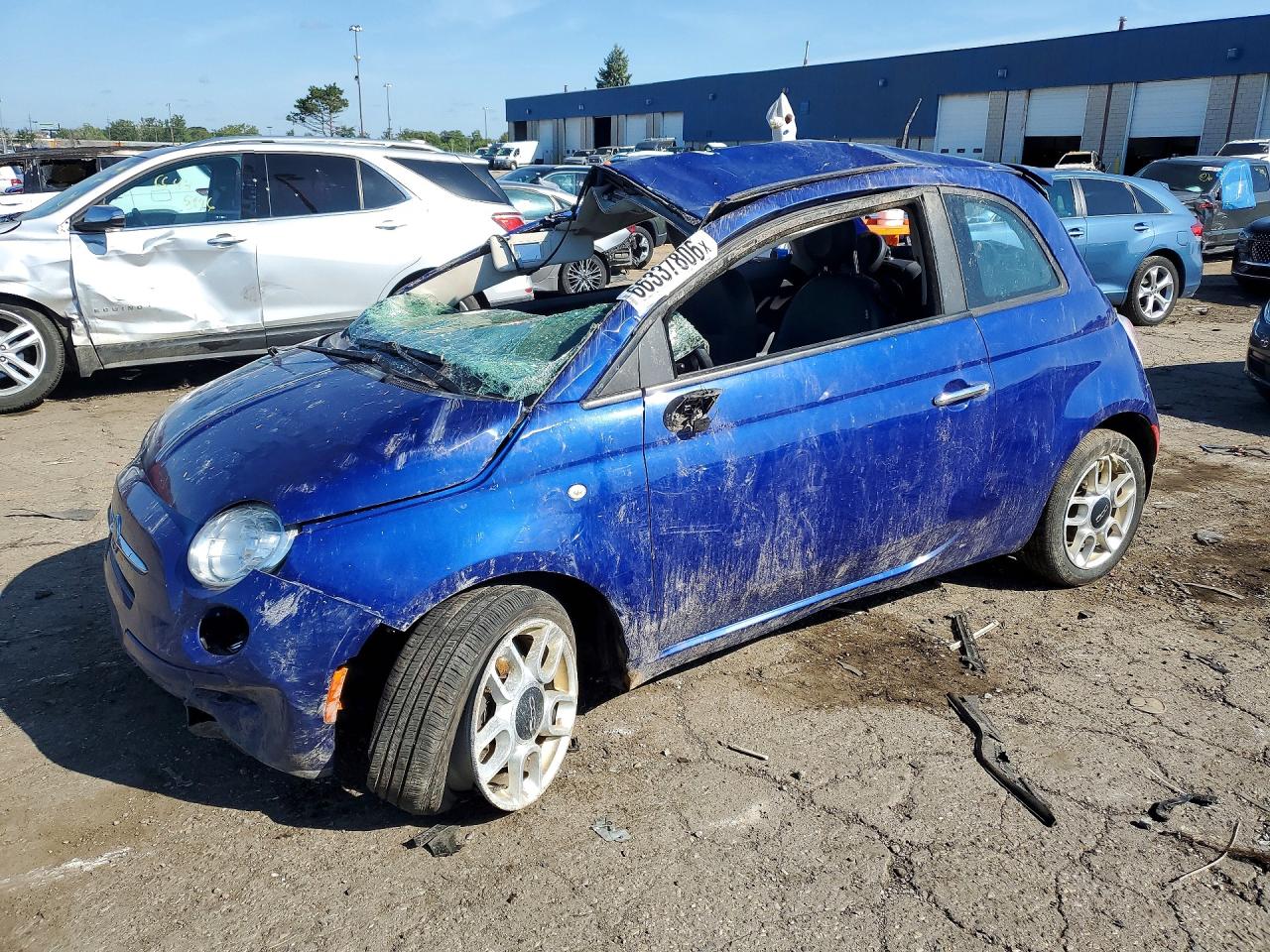 2013 Fiat 500 Pop Blue vin: 3C3CFFAR1DT689992