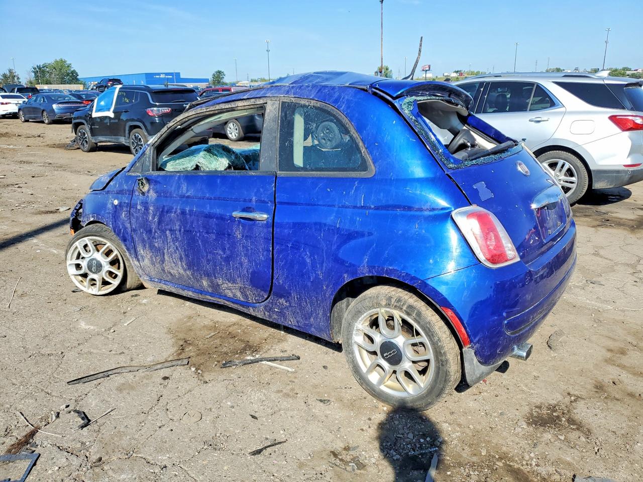 2013 Fiat 500 Pop Blue vin: 3C3CFFAR1DT689992