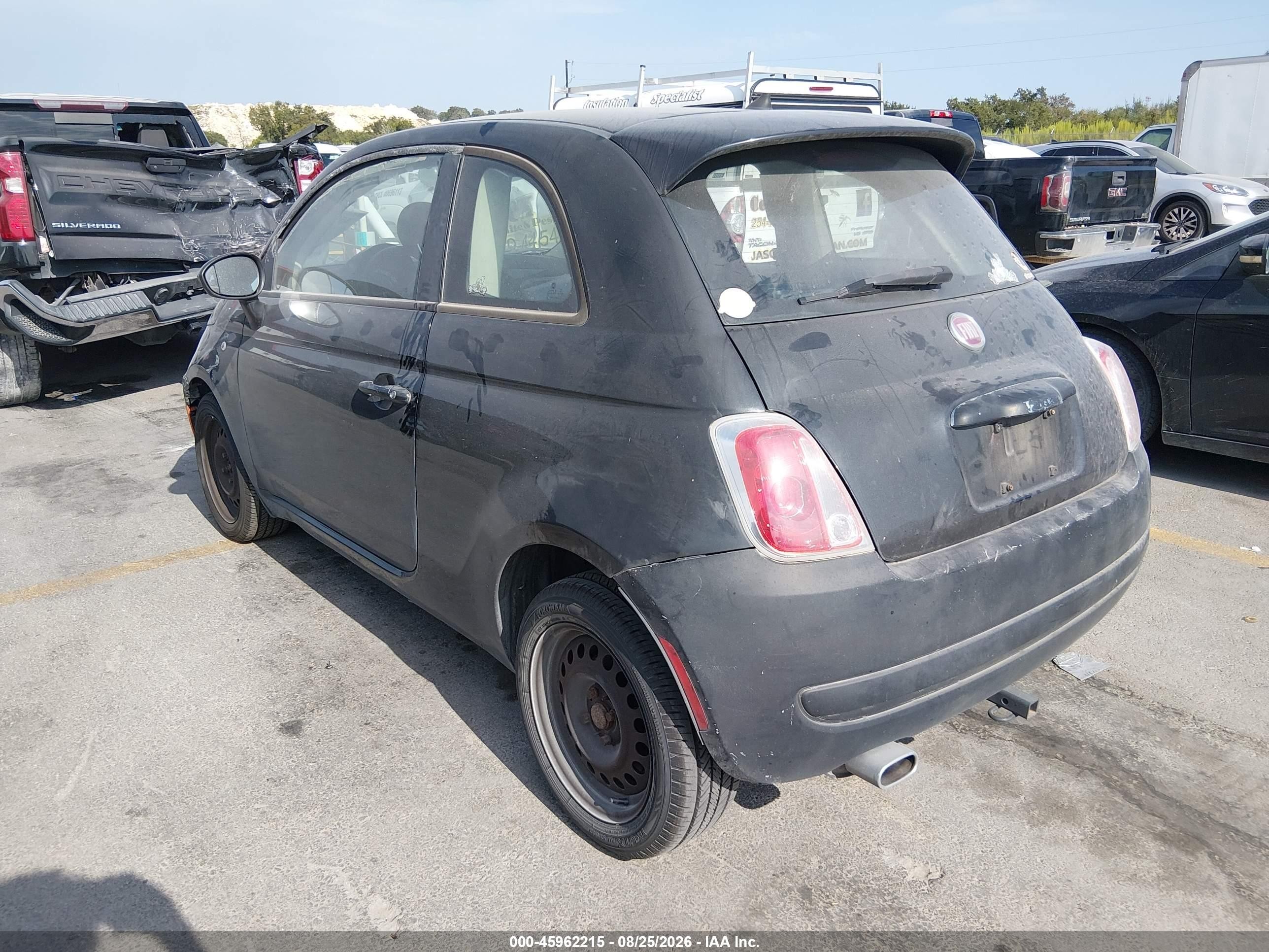 2013 Fiat 500 Pop Black vin: 3C3CFFAR1DT698305