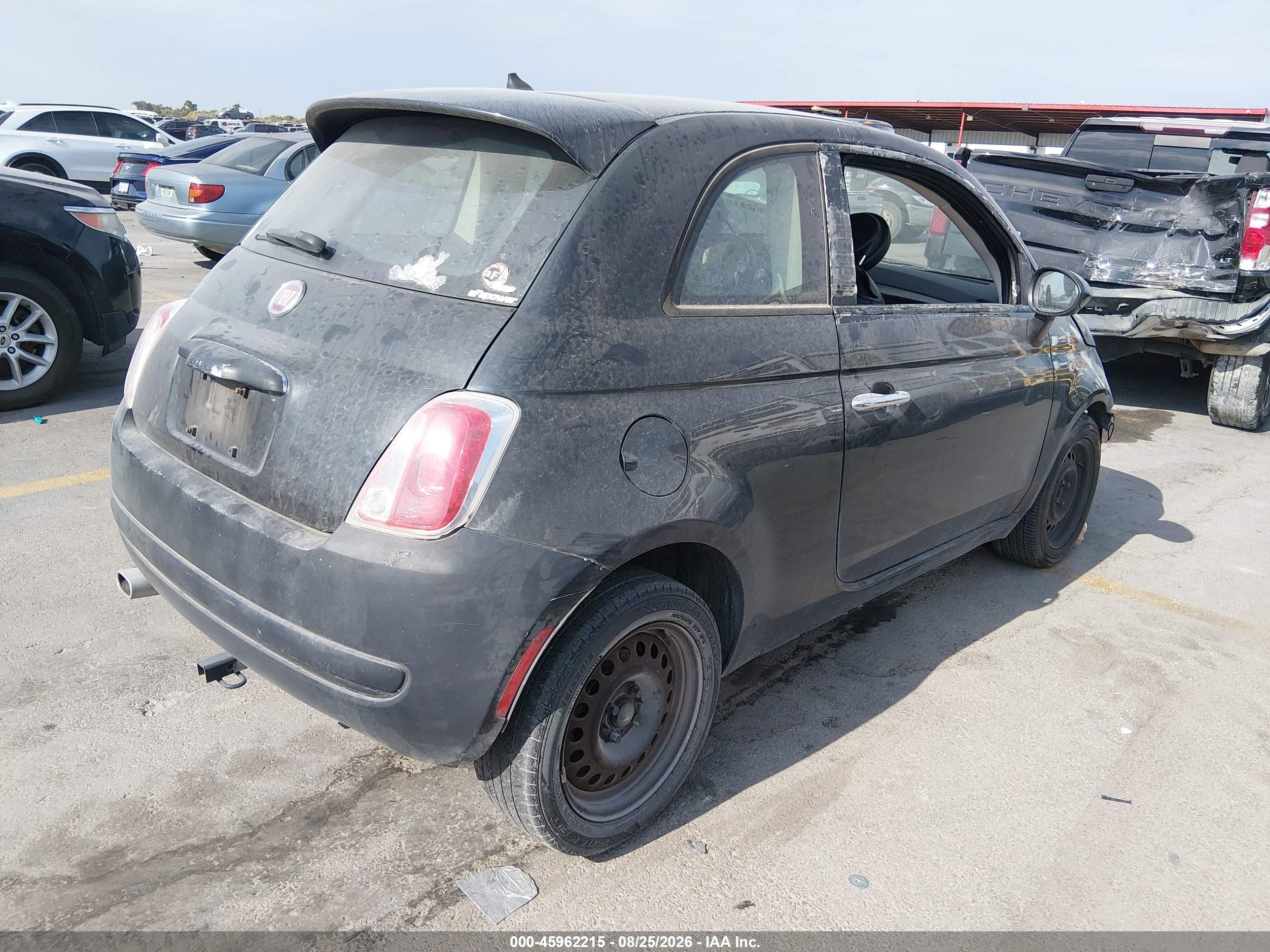 2013 Fiat 500 Pop Black vin: 3C3CFFAR1DT698305