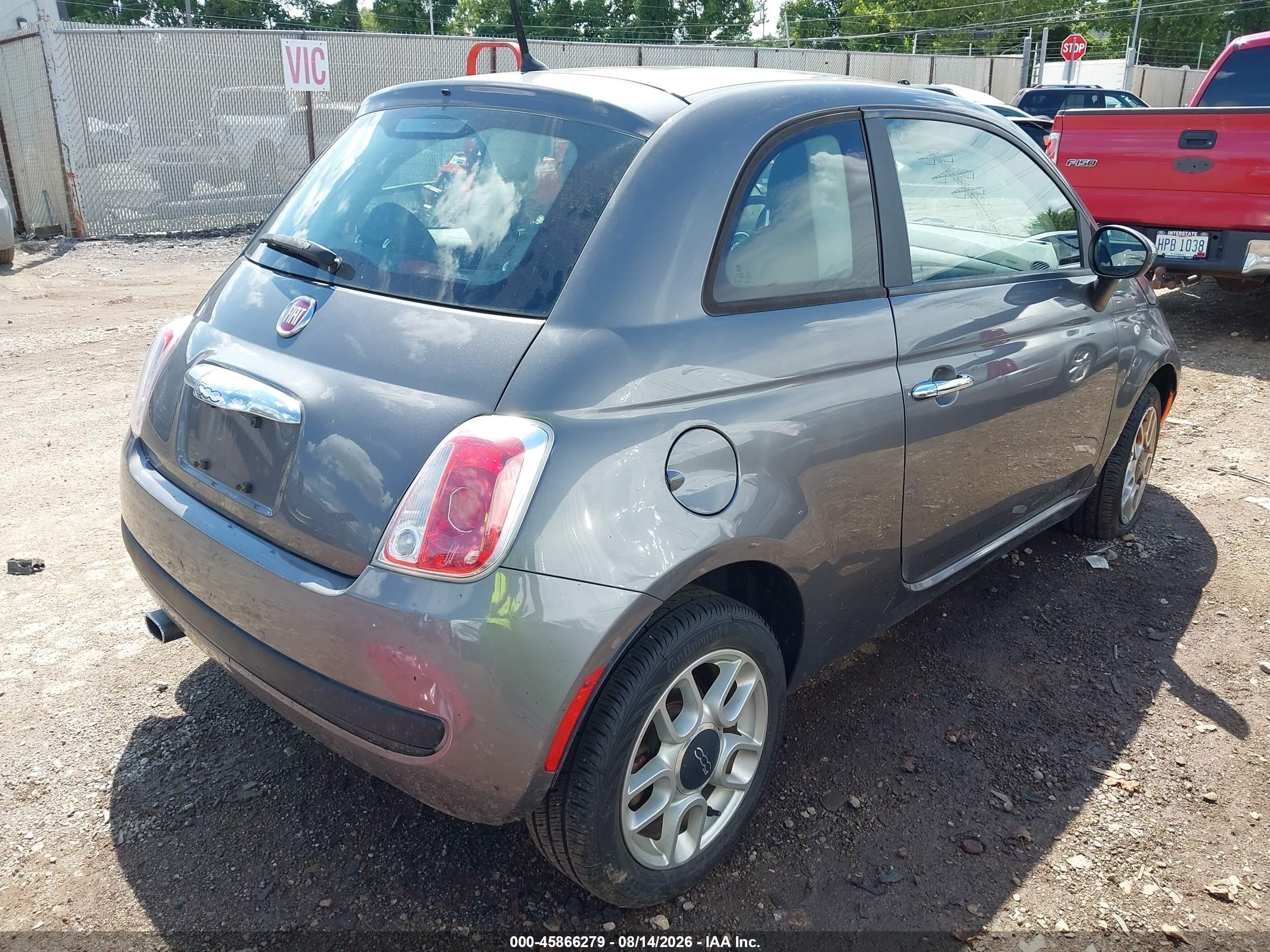 2013 Fiat 500 Pop Серый vin: 3C3CFFAR1DT726250