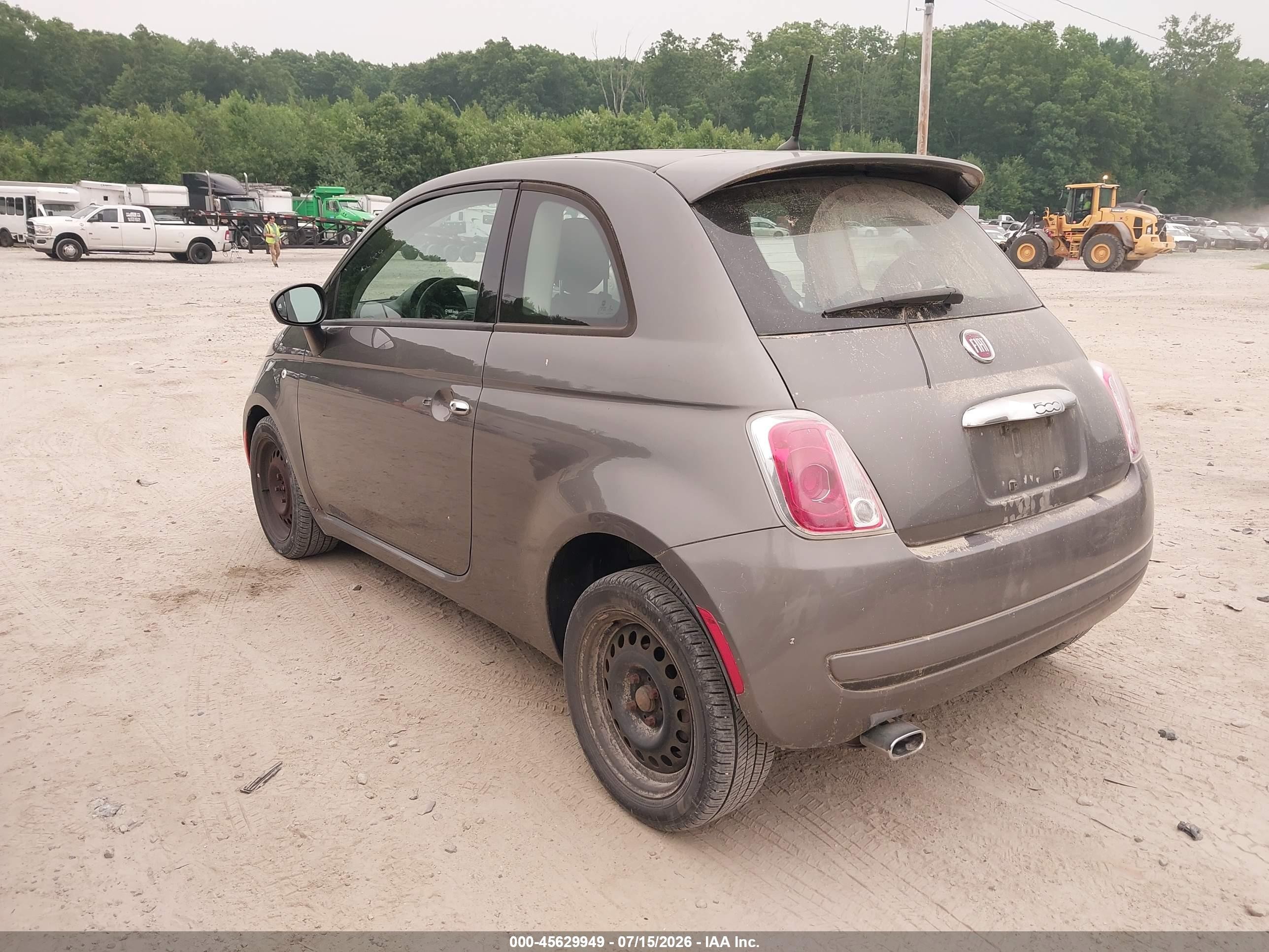 2013 Fiat 500 Pop Gray vin: 3C3CFFAR1DT742917