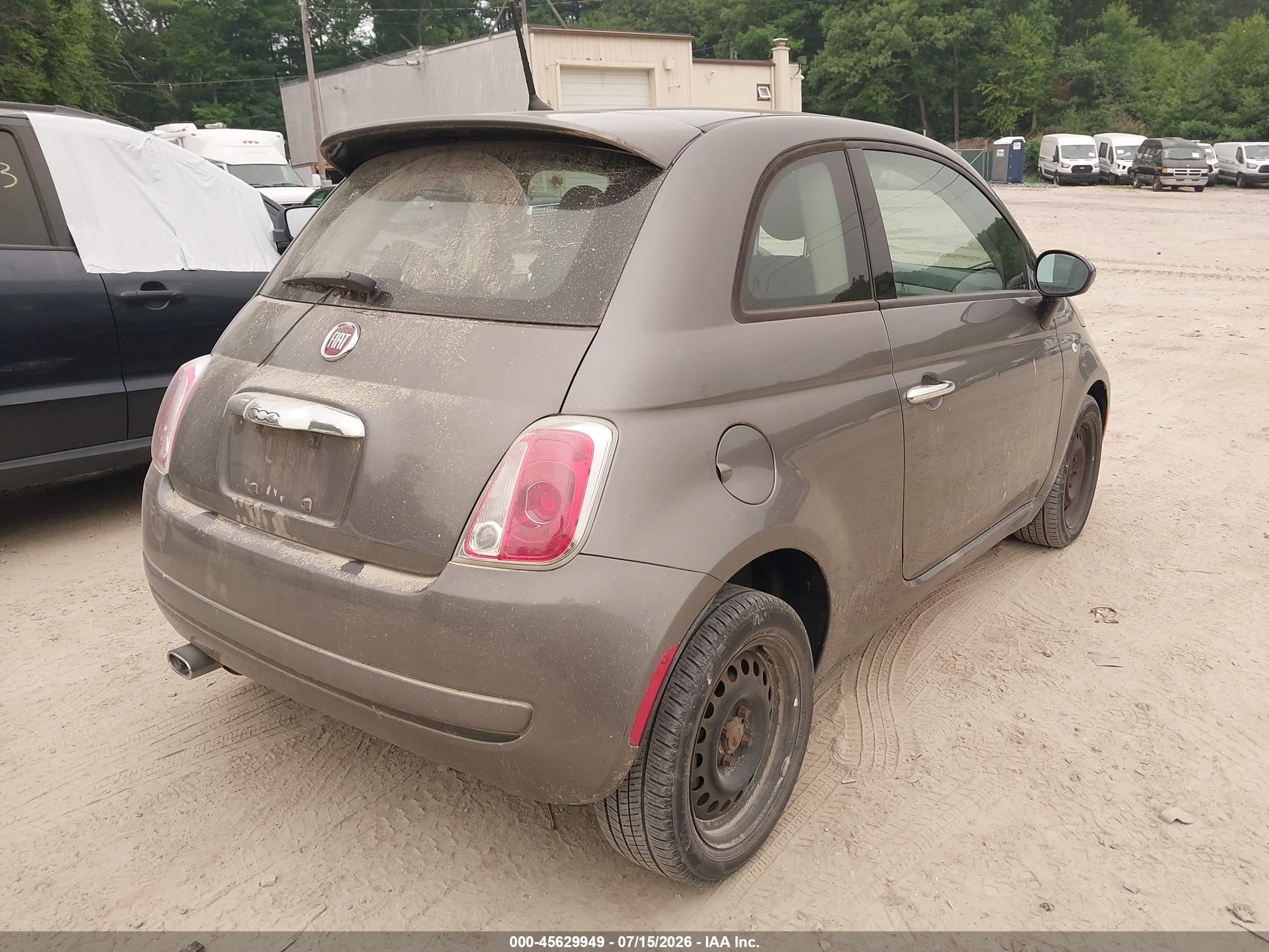 2013 Fiat 500 Pop Gray vin: 3C3CFFAR1DT742917