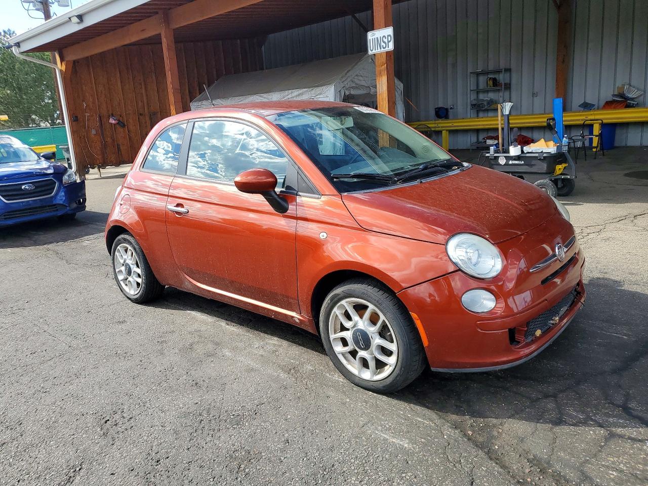 2012 Fiat 500 Pop Orange vin: 3C3CFFAR2CT291401