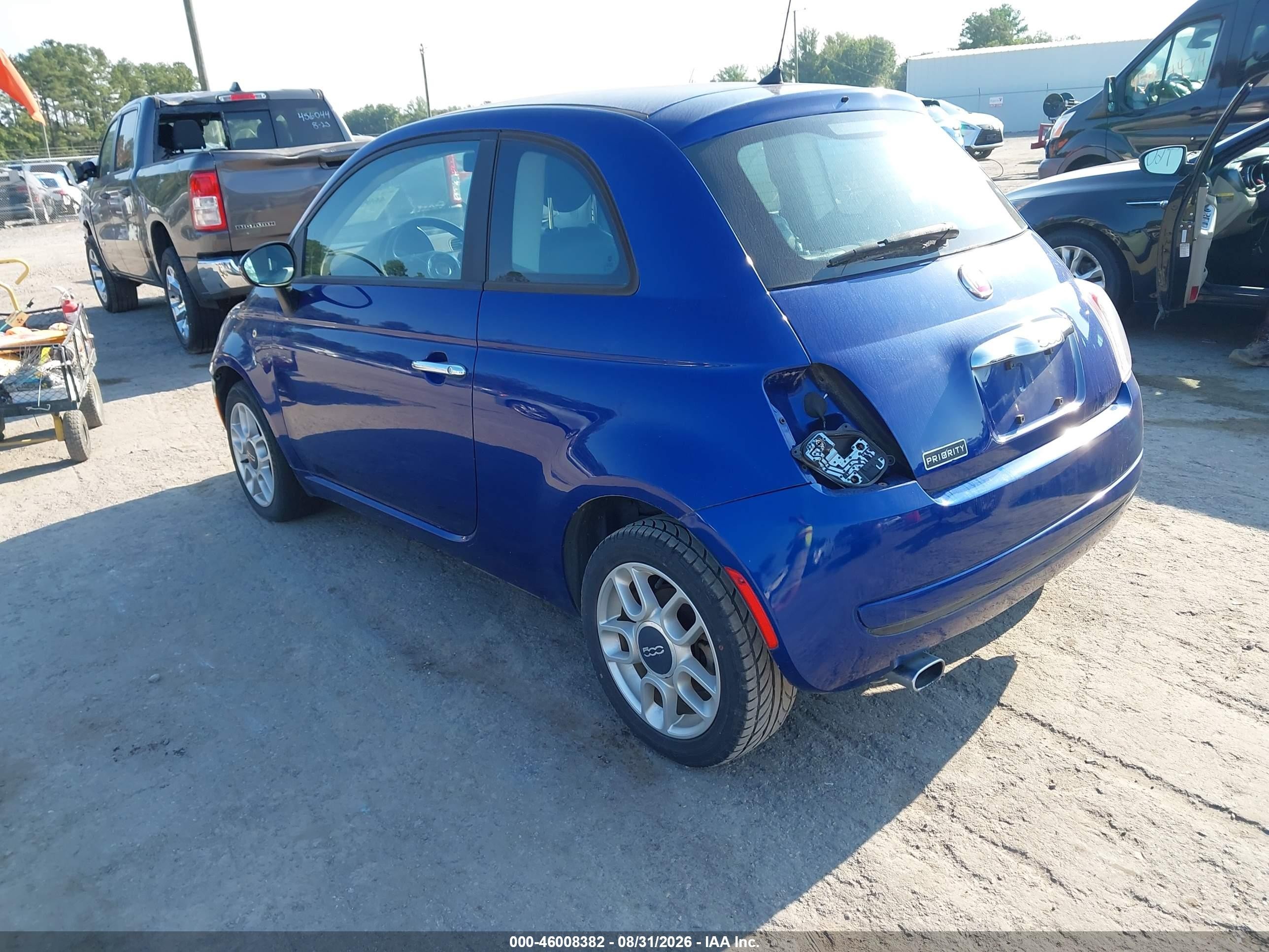 2012 Fiat 500 Pop Blue vin: 3C3CFFAR2CT381082