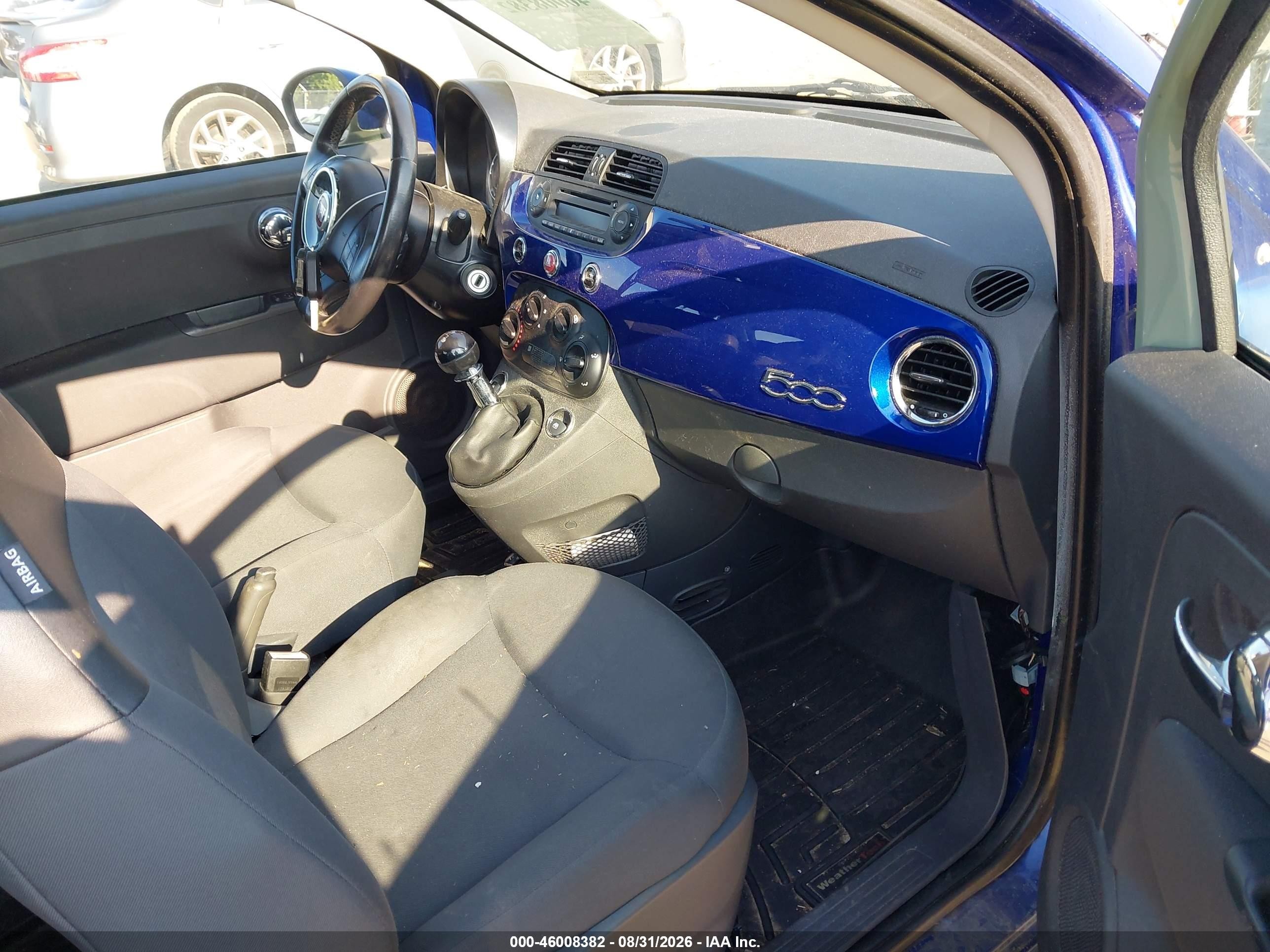 2012 Fiat 500 Pop Blue vin: 3C3CFFAR2CT381082