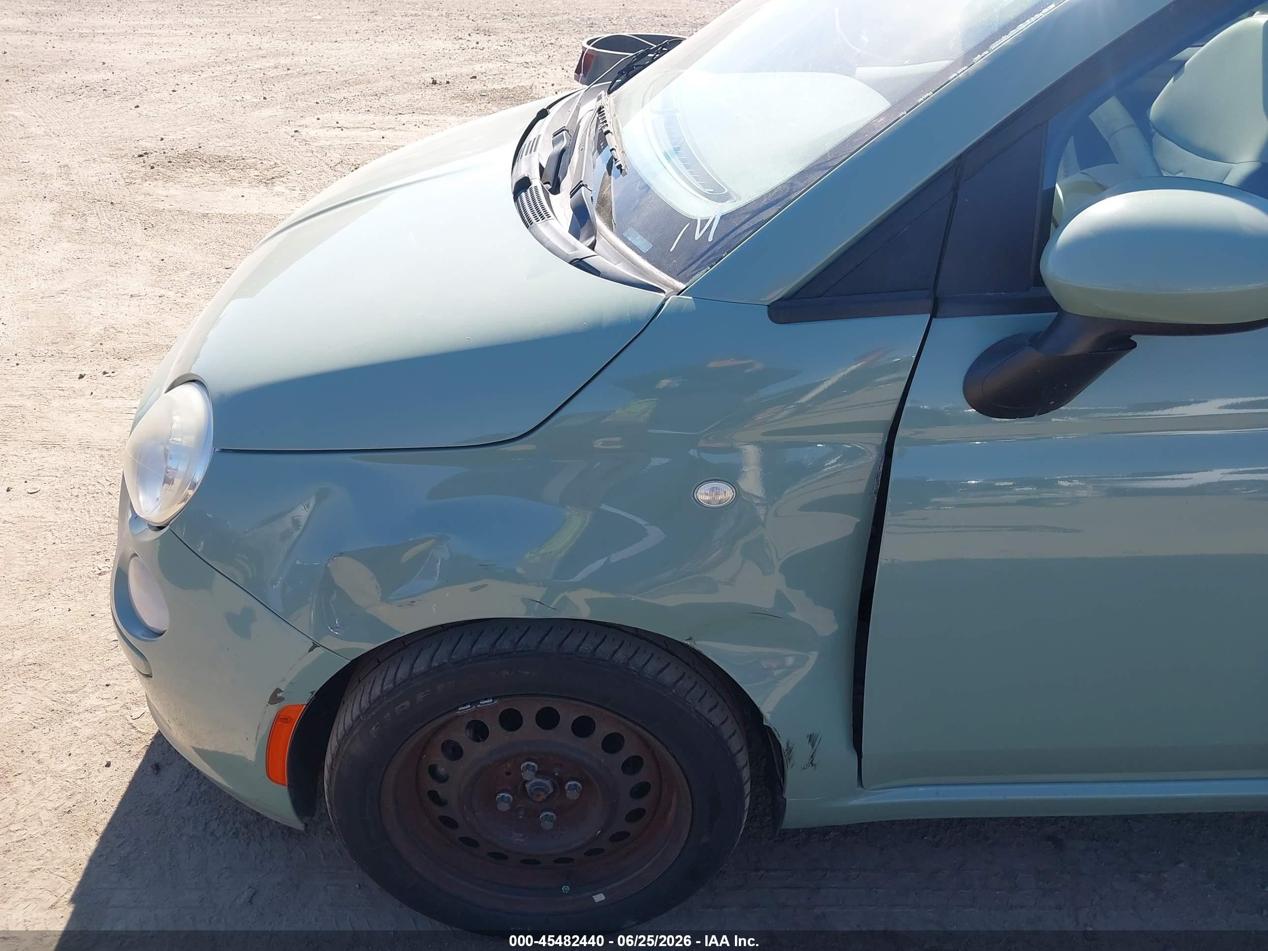 2013 Fiat 500 Pop Green vin: 3C3CFFAR3DT682039