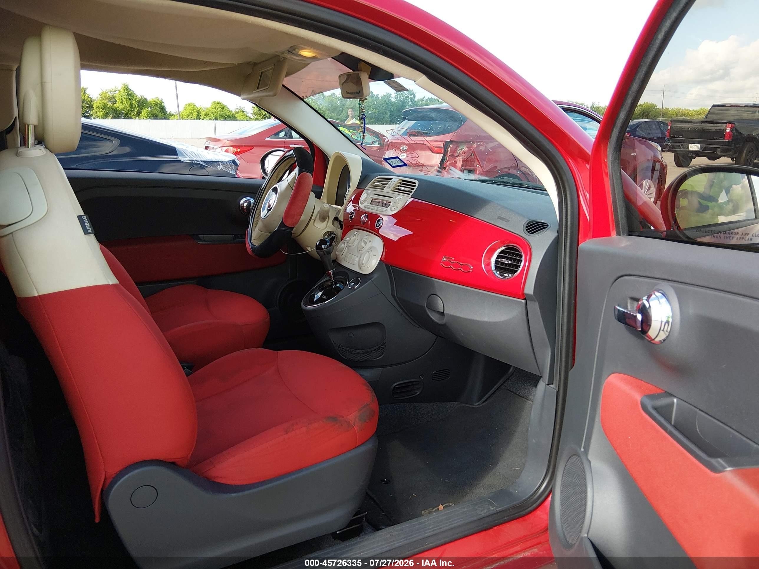 2013 Fiat 500 Pop Red vin: 3C3CFFAR3DT686401