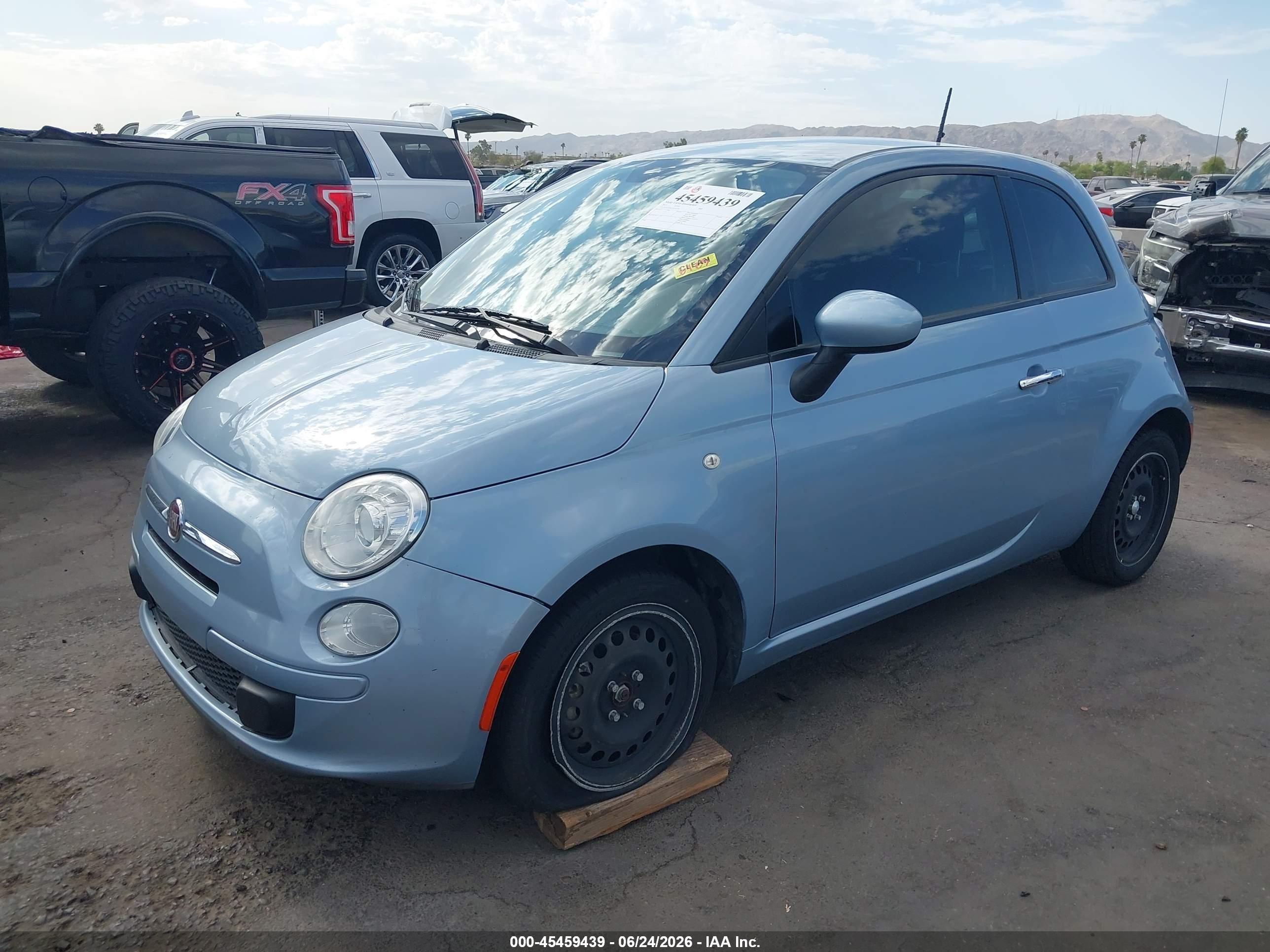 2013 Fiat 500 Pop Light Blue vin: 3C3CFFAR3DT743552
