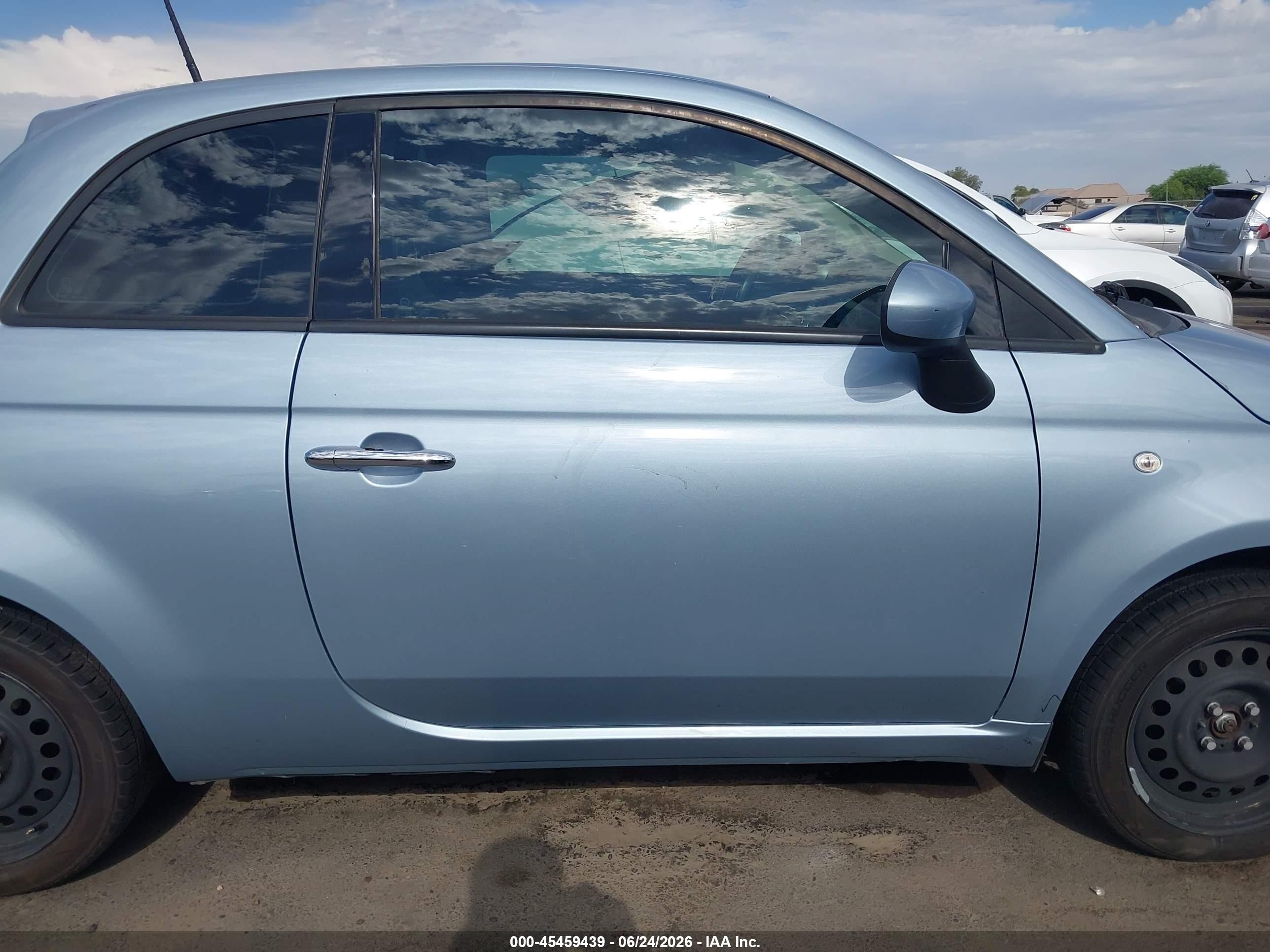 2013 Fiat 500 Pop Light Blue vin: 3C3CFFAR3DT743552