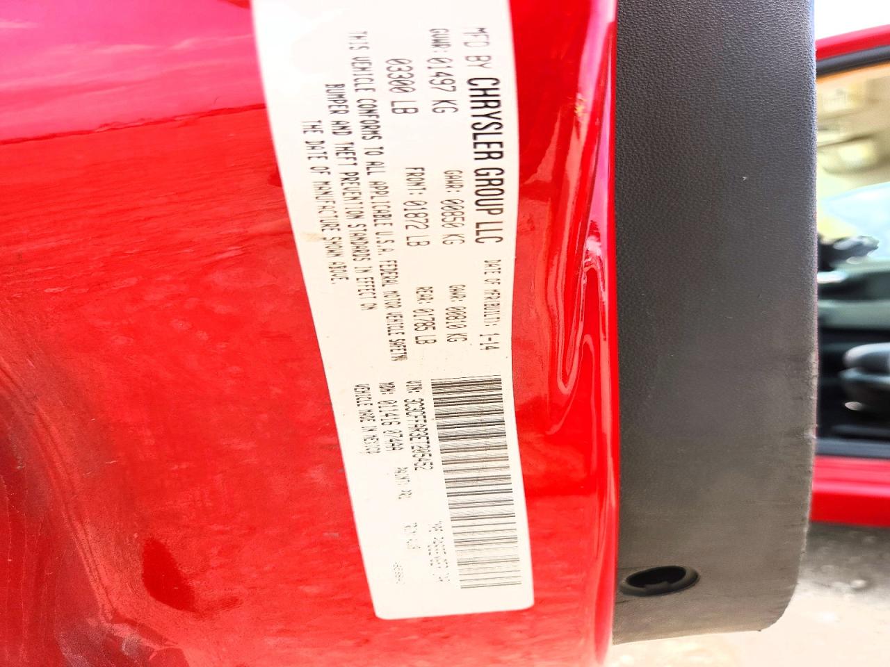 2014 Fiat 500 Pop Red vin: 3C3CFFAR3ET205452
