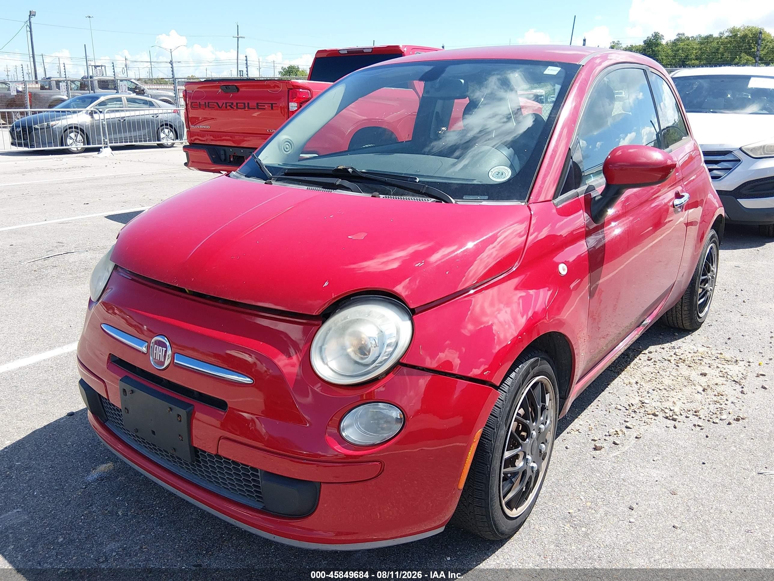 2014 Fiat 500 Pop Red vin: 3C3CFFAR3ET210456