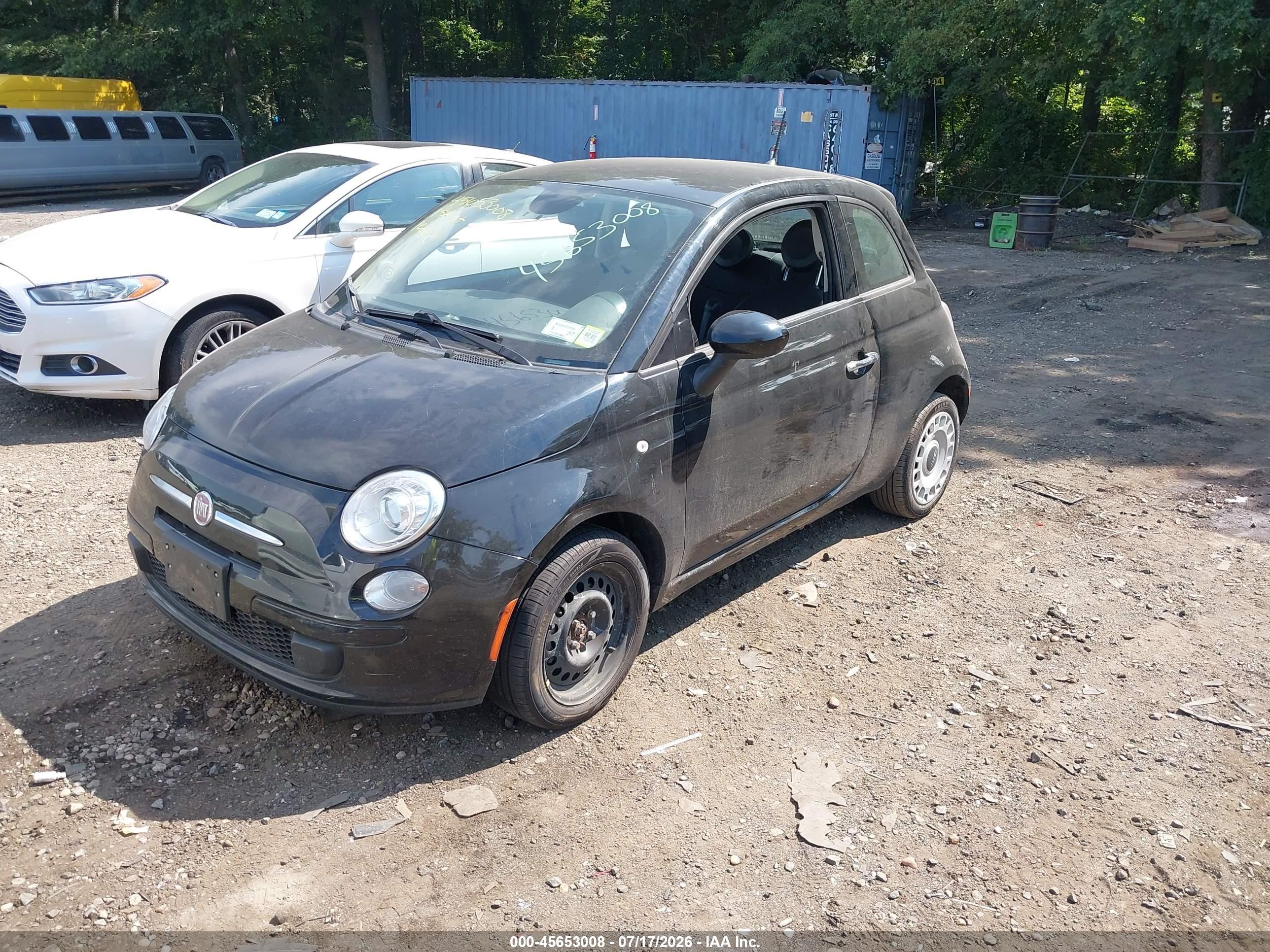 2015 Fiat 500 Pop Black vin: 3C3CFFAR3FT561966