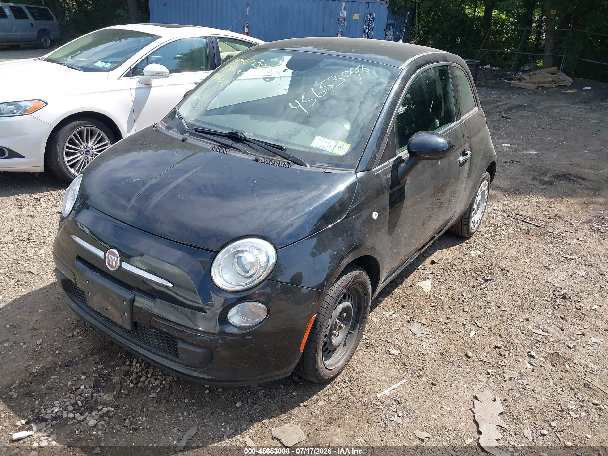 2015 Fiat 500 Pop Black vin: 3C3CFFAR3FT561966