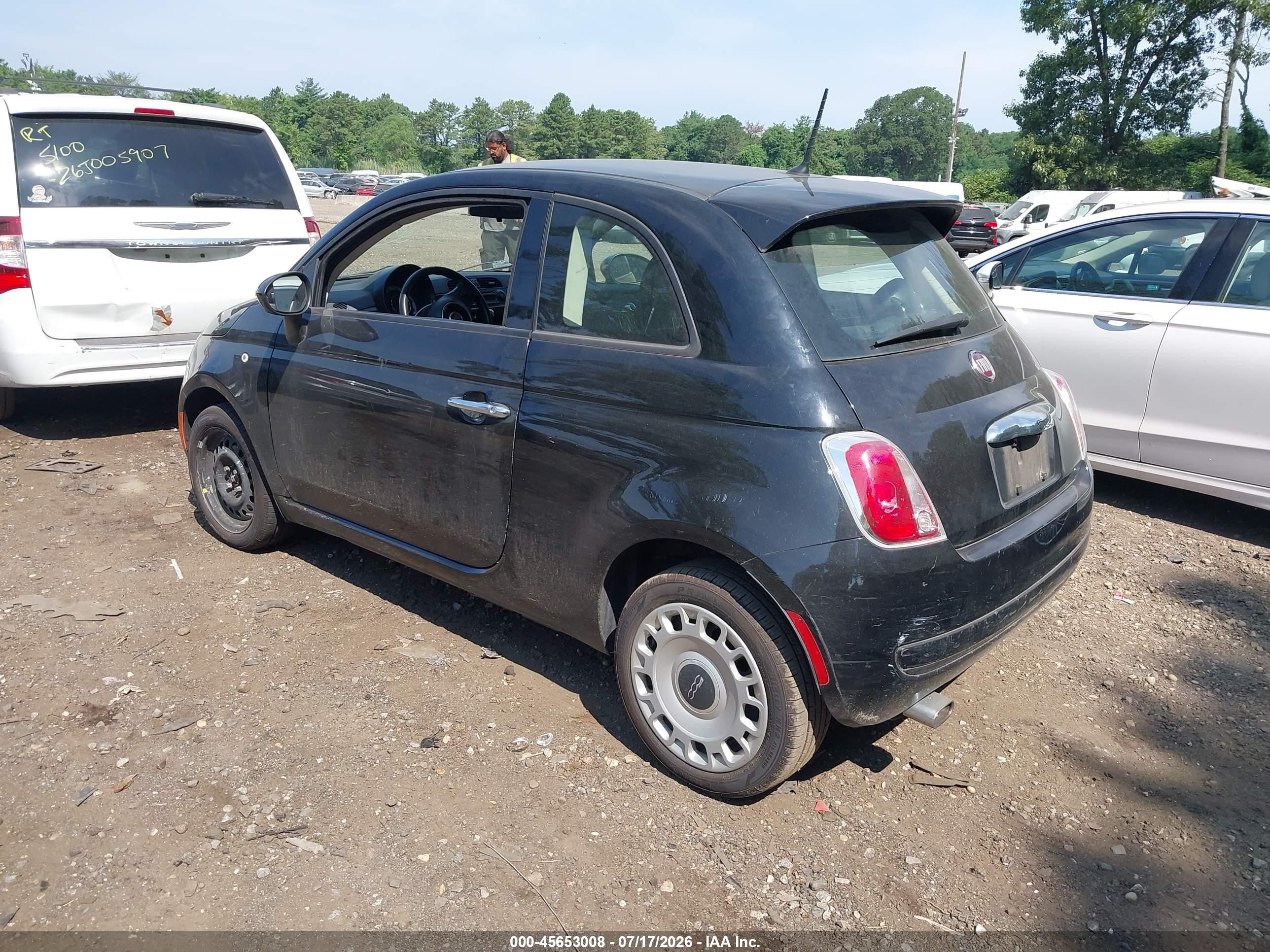 2015 Fiat 500 Pop Black vin: 3C3CFFAR3FT561966