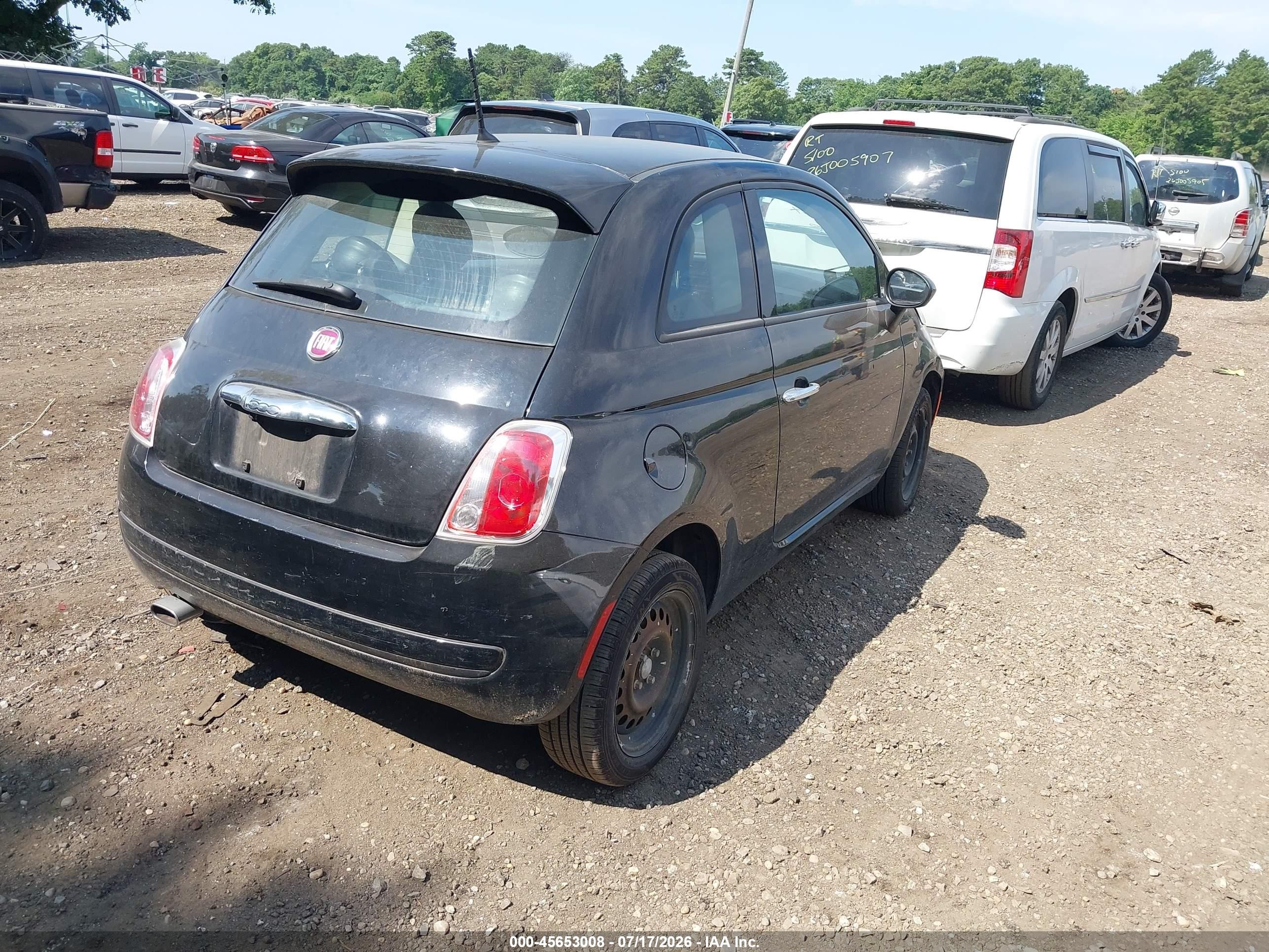 2015 Fiat 500 Pop Black vin: 3C3CFFAR3FT561966