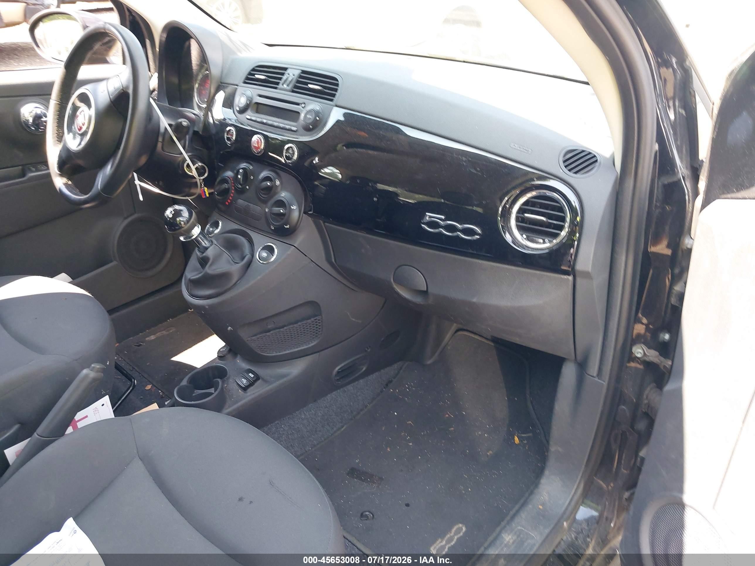 2015 Fiat 500 Pop Black vin: 3C3CFFAR3FT561966
