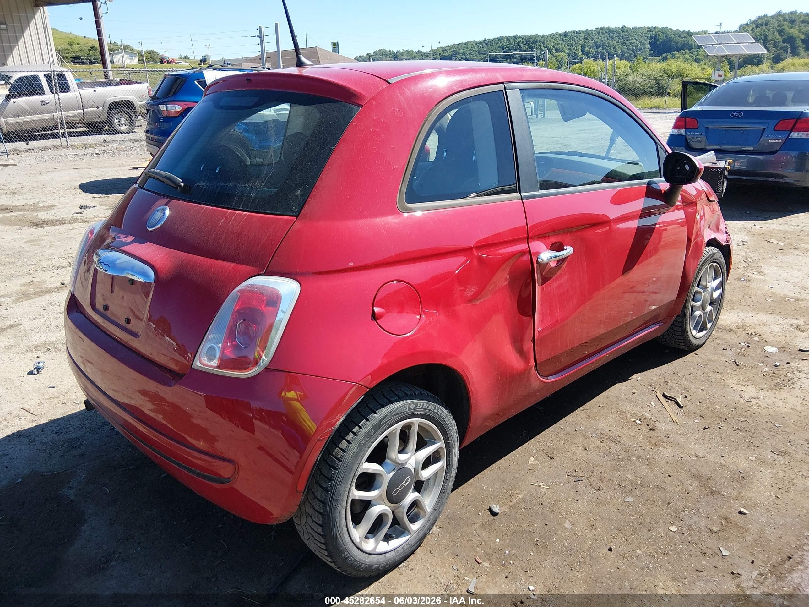 2012 Fiat 500 Pop Red vin: 3C3CFFAR4CT125137