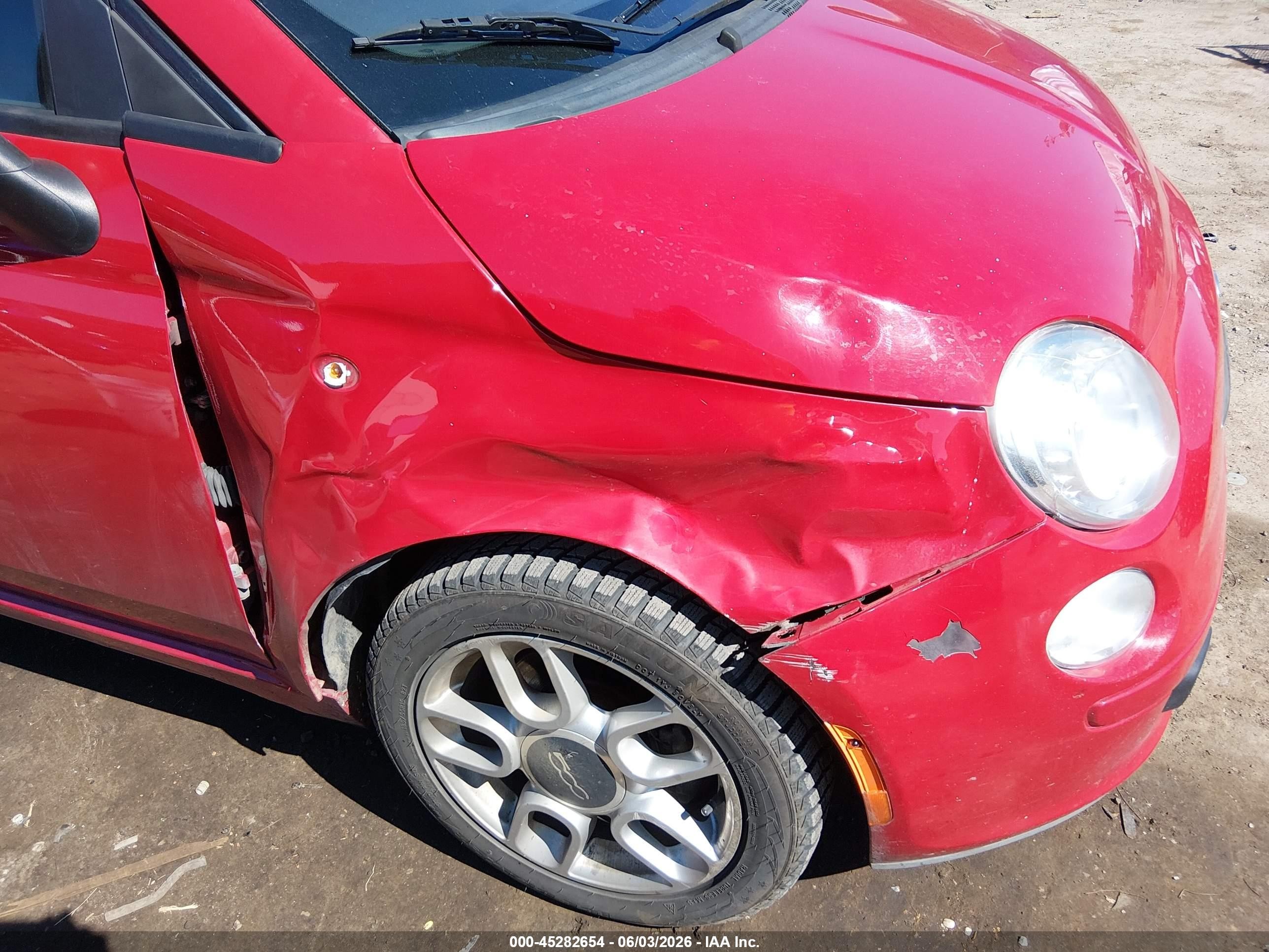 2012 Fiat 500 Pop Red vin: 3C3CFFAR4CT125137