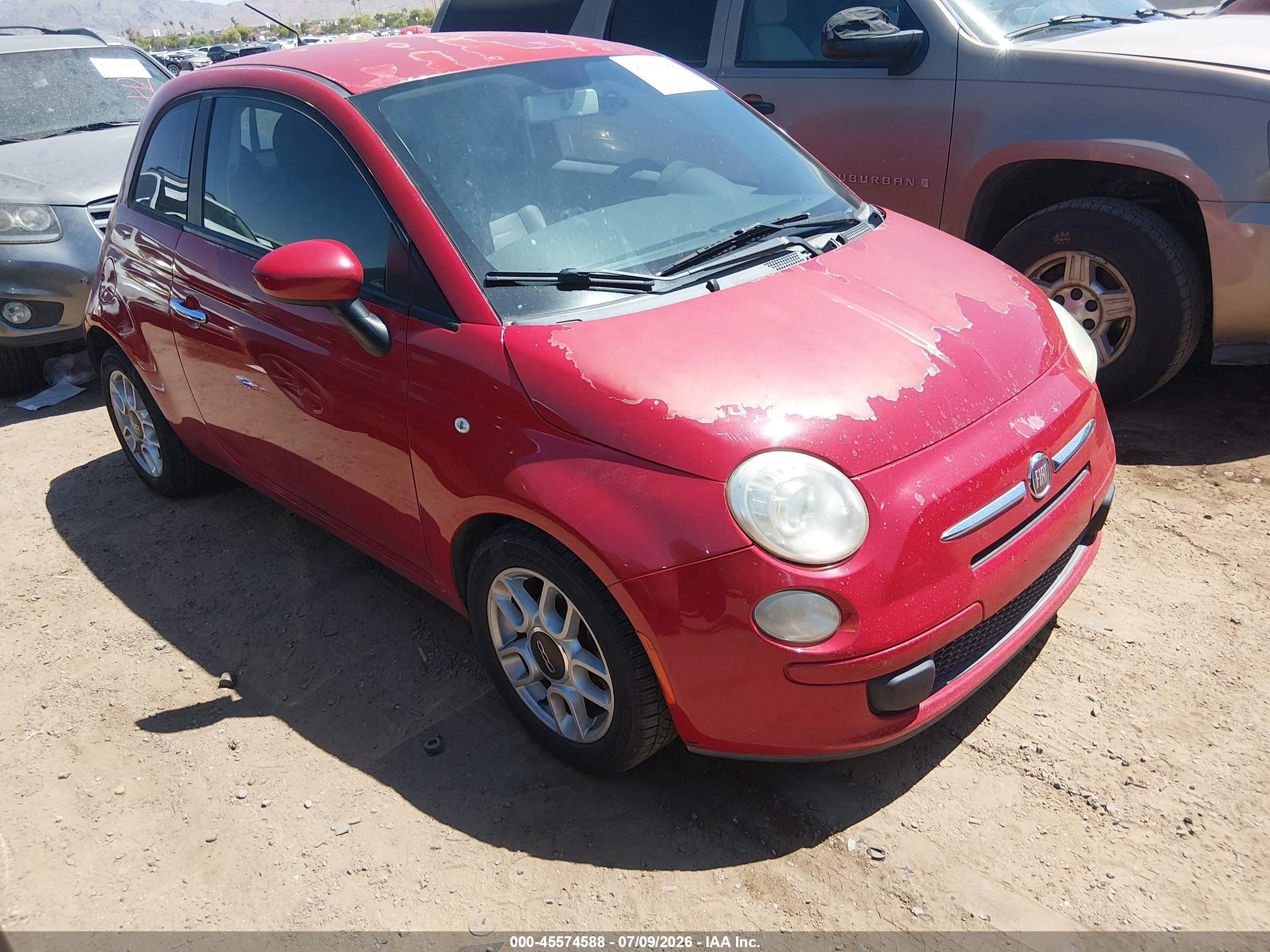 2012 Fiat 500 Pop Красный vin: 3C3CFFAR4CT125431