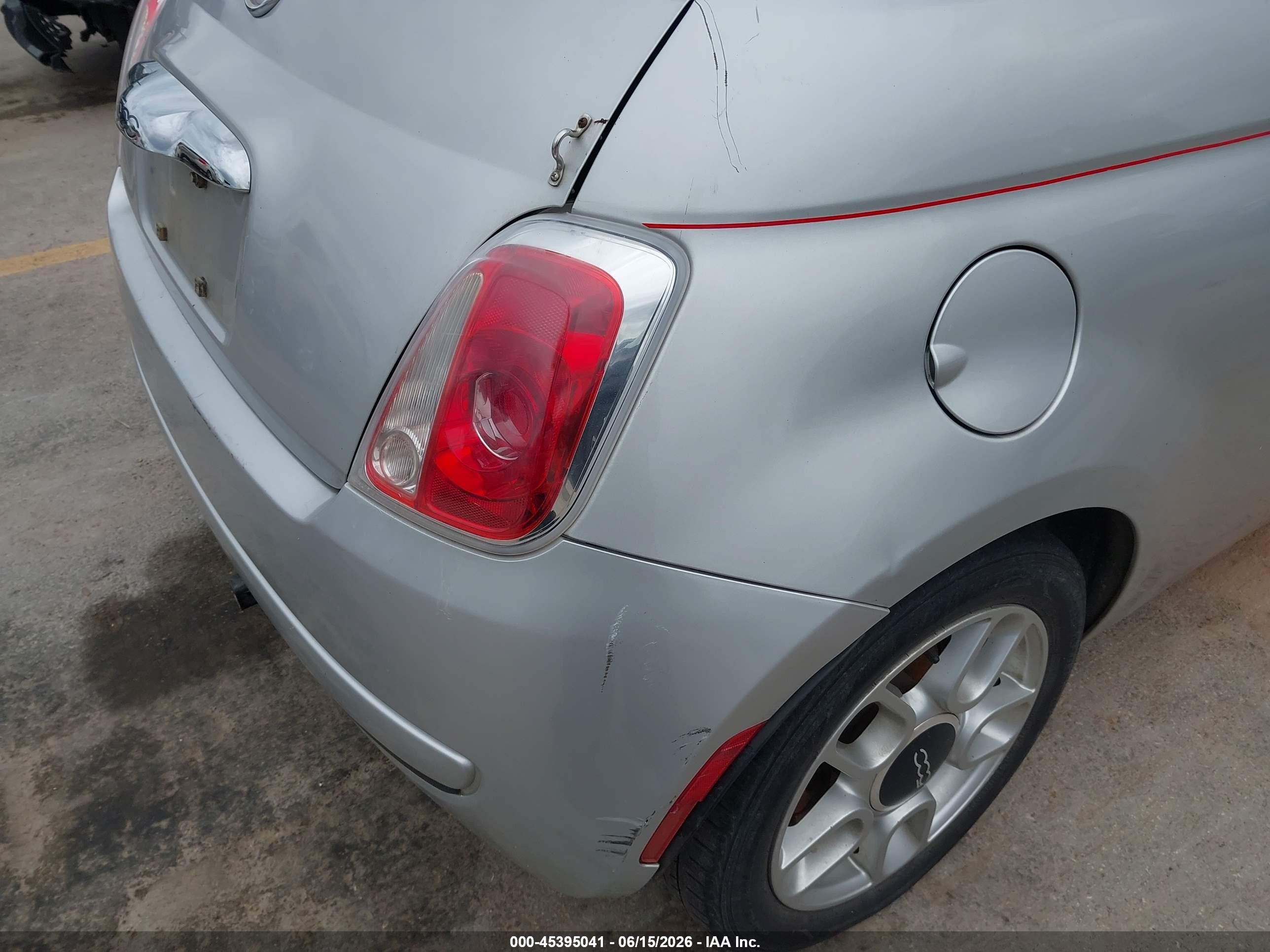 2012 Fiat 500 Pop Silver vin: 3C3CFFAR4CT343790