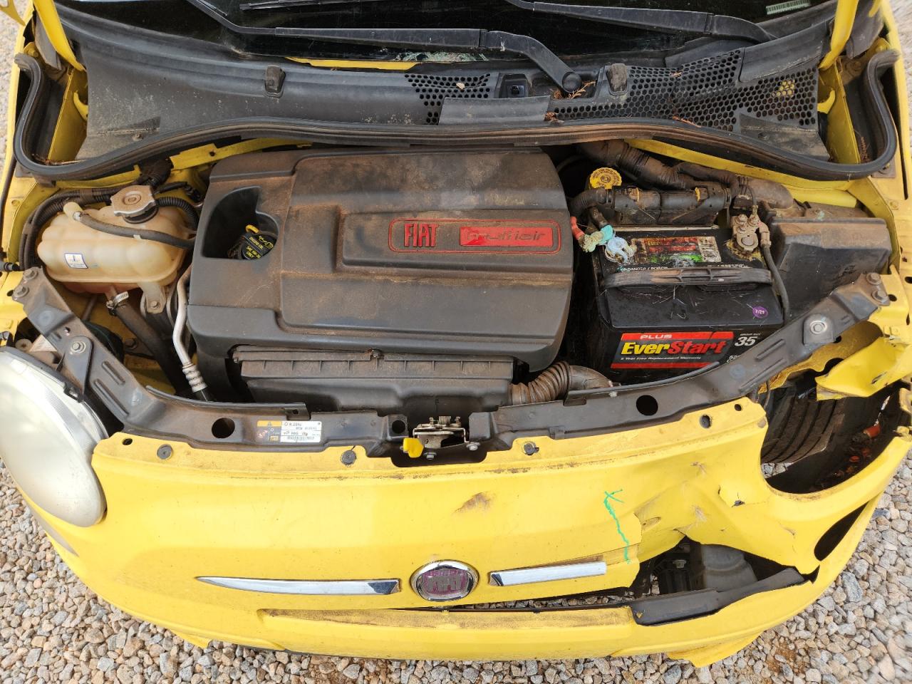 2014 Fiat 500 Pop Yellow vin: 3C3CFFAR4ET291788