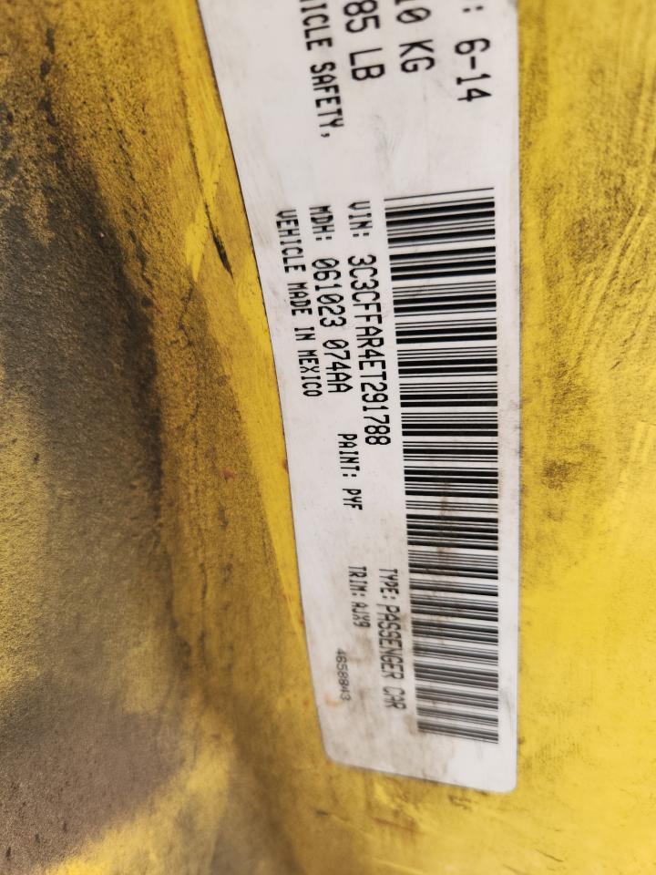 2014 Fiat 500 Pop Yellow vin: 3C3CFFAR4ET291788