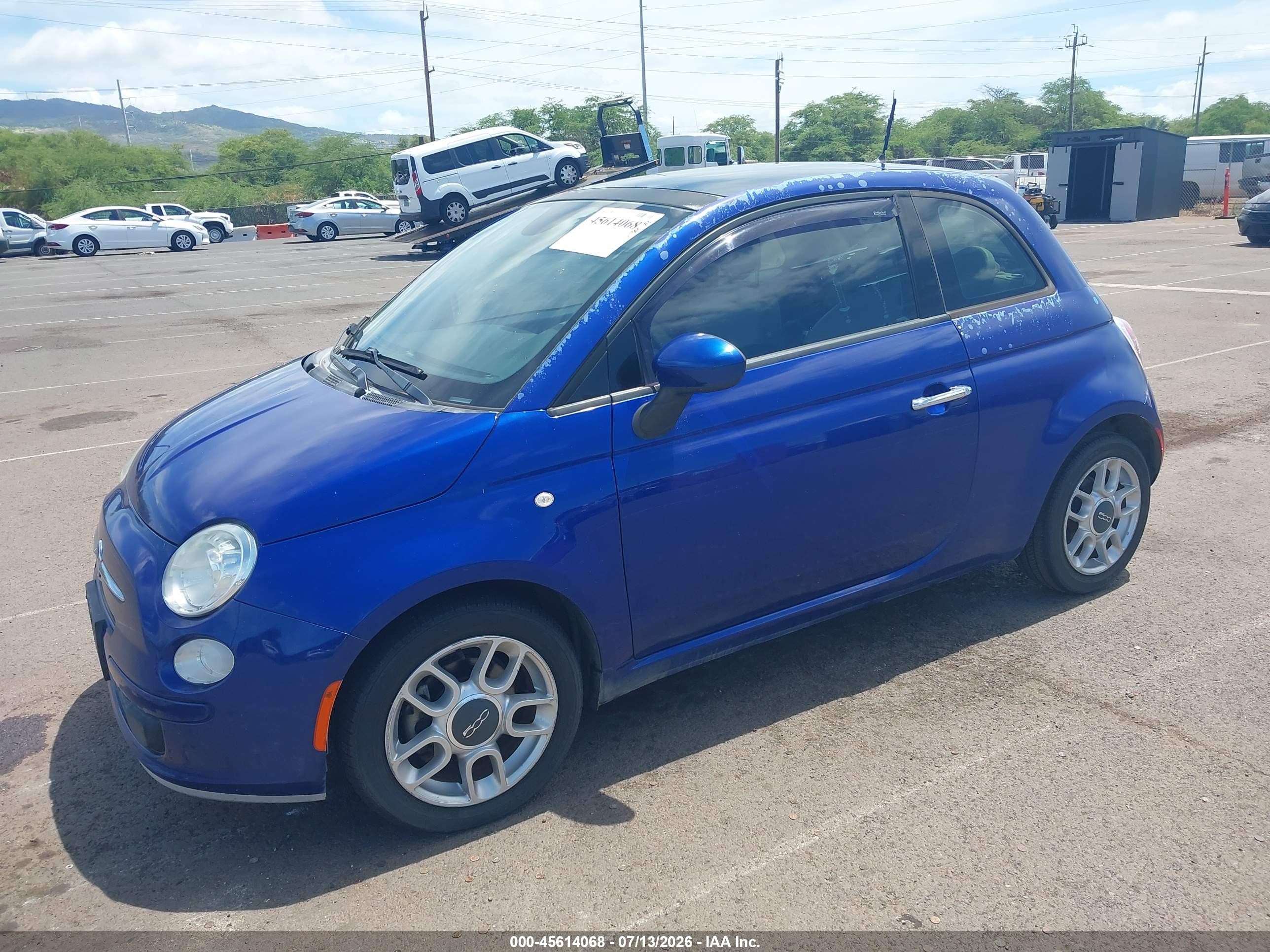 2014 Fiat 500 Pop Blue vin: 3C3CFFAR5ET223757