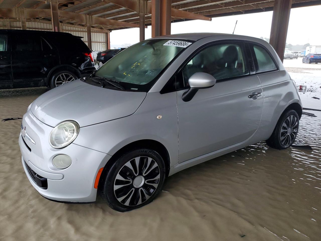 2014 Fiat 500 Silver vin: 3C3CFFAR5ET241496