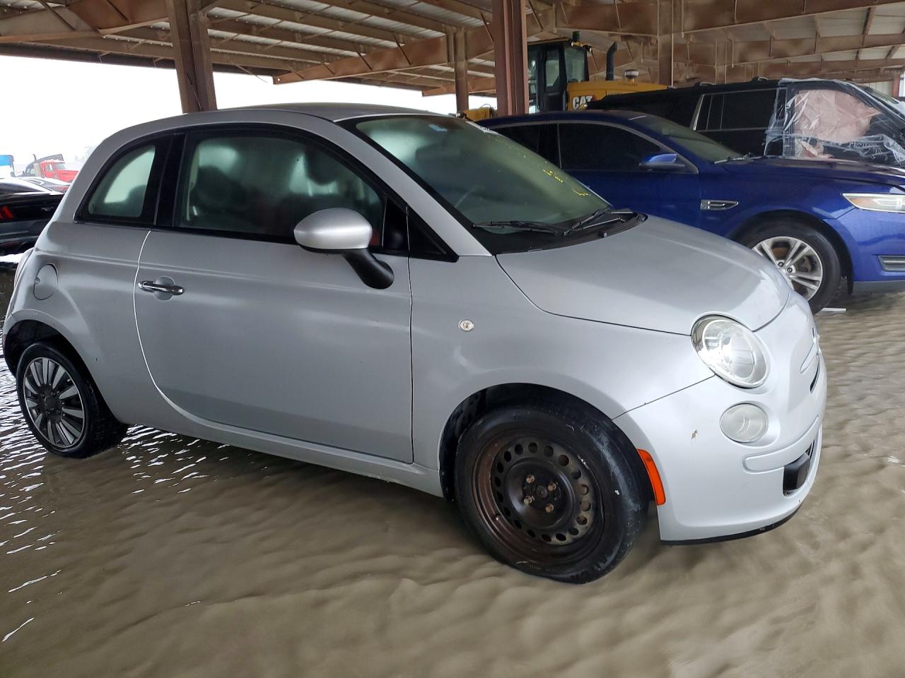 2014 Fiat 500 Silver vin: 3C3CFFAR5ET241496