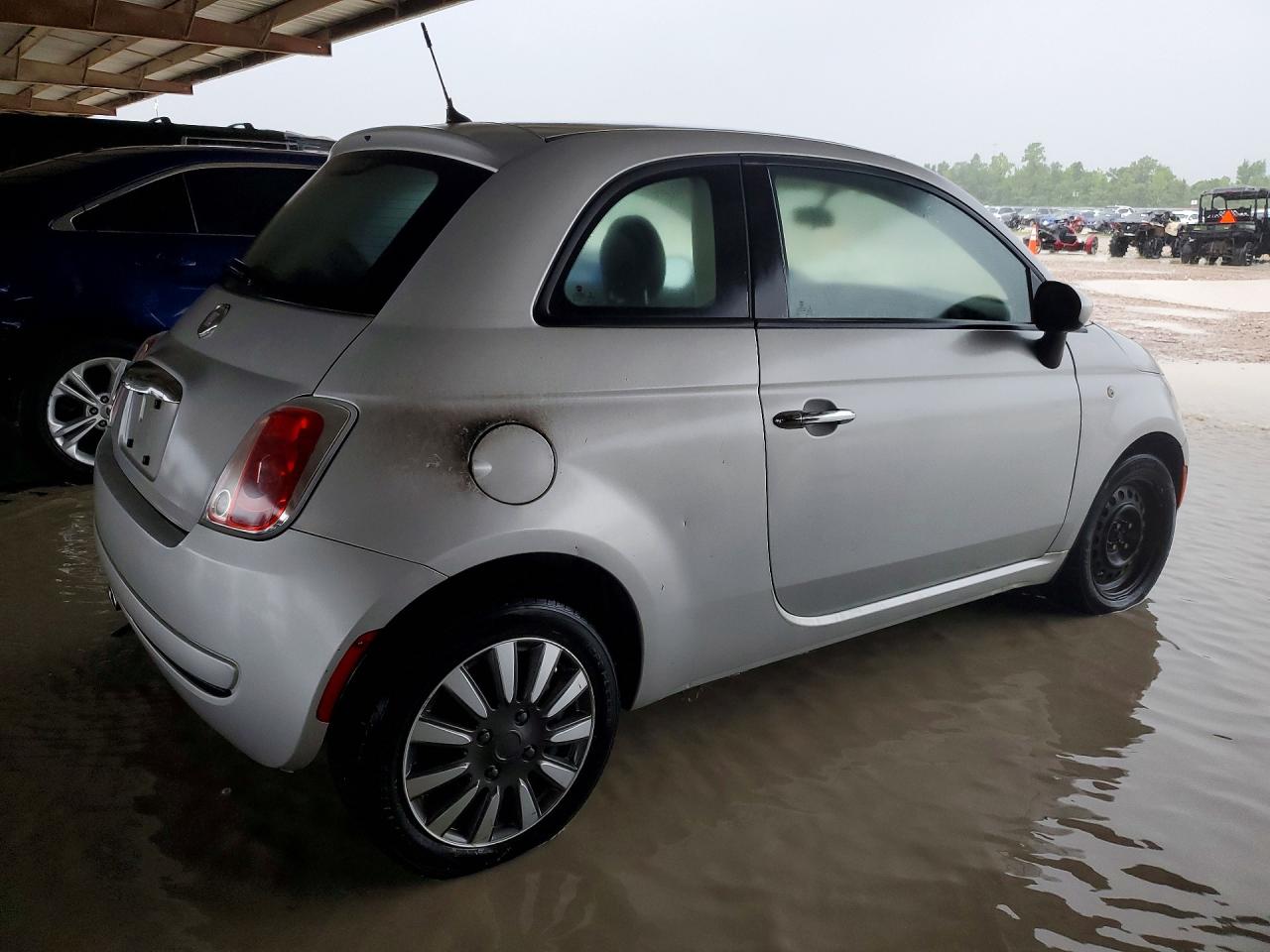 2014 Fiat 500 Silver vin: 3C3CFFAR5ET241496