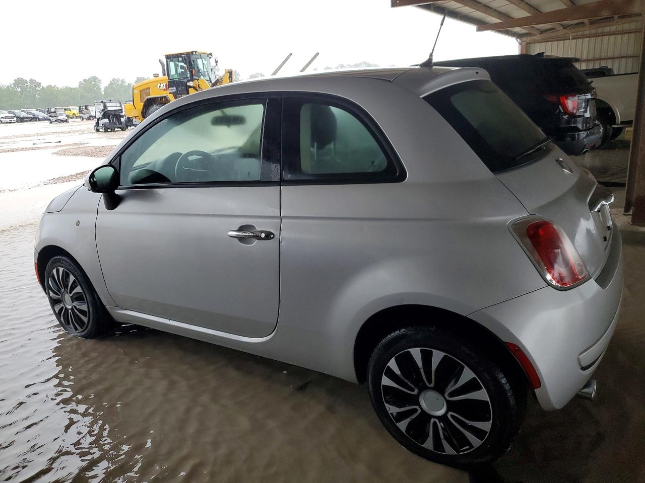 2014 Fiat 500 Silver vin: 3C3CFFAR5ET241496
