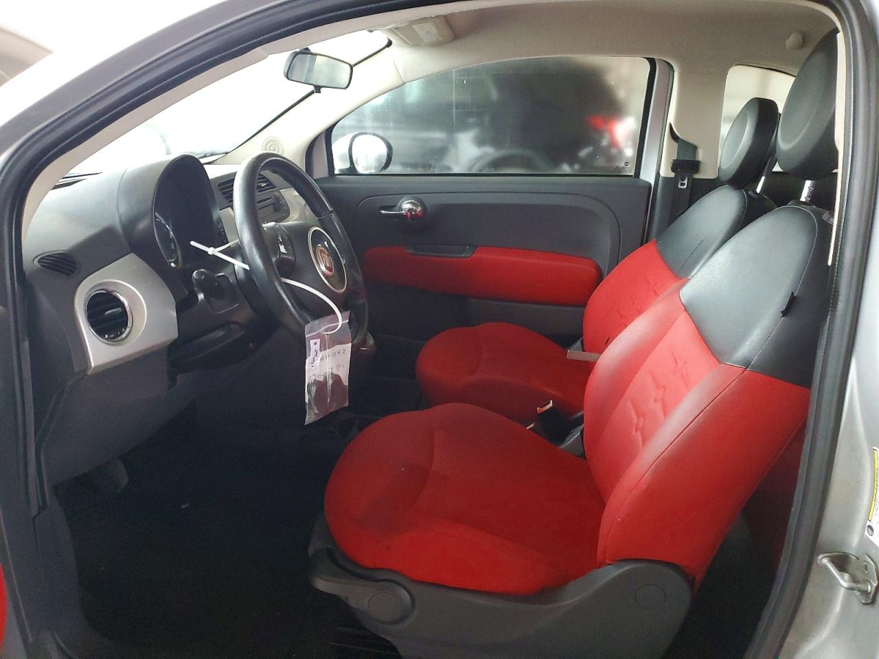 2014 Fiat 500 Silver vin: 3C3CFFAR5ET241496