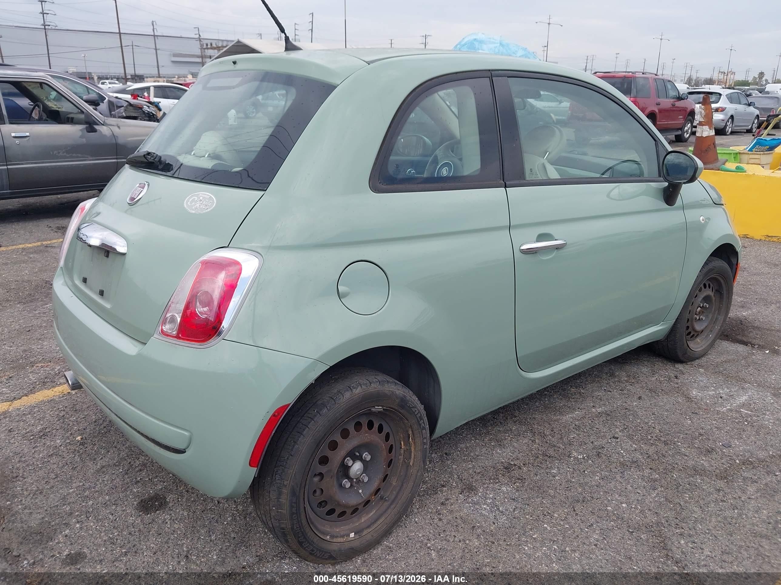 2015 Fiat 500 Pop Green vin: 3C3CFFAR5FT624405
