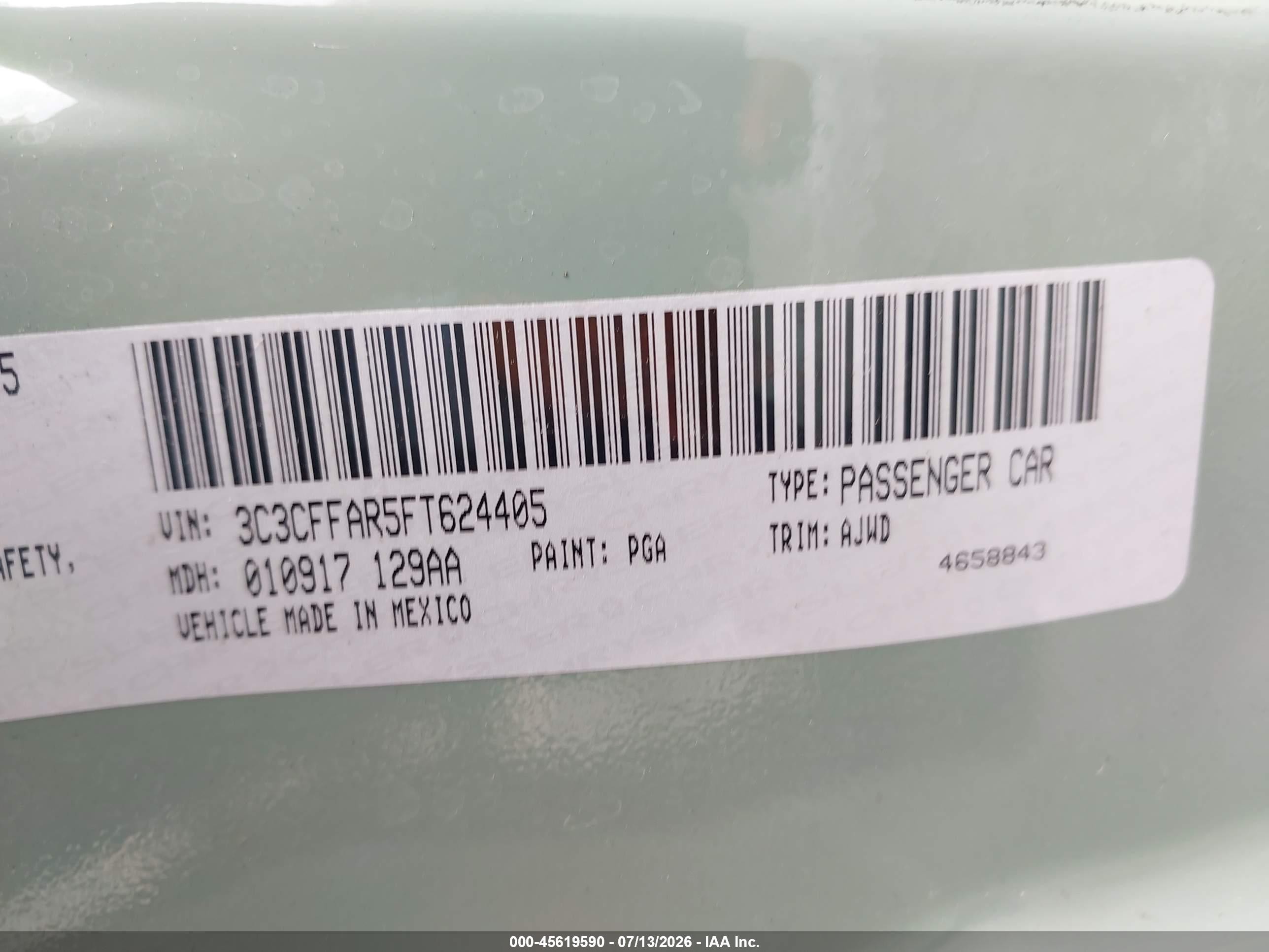 2015 Fiat 500 Pop Green vin: 3C3CFFAR5FT624405