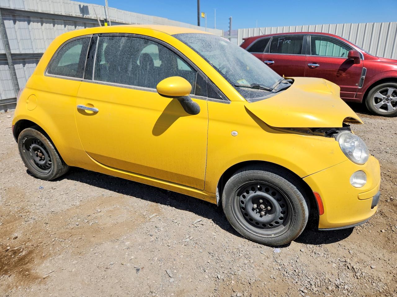 2015 Fiat 500 Pop Yellow vin: 3C3CFFAR5FT653192