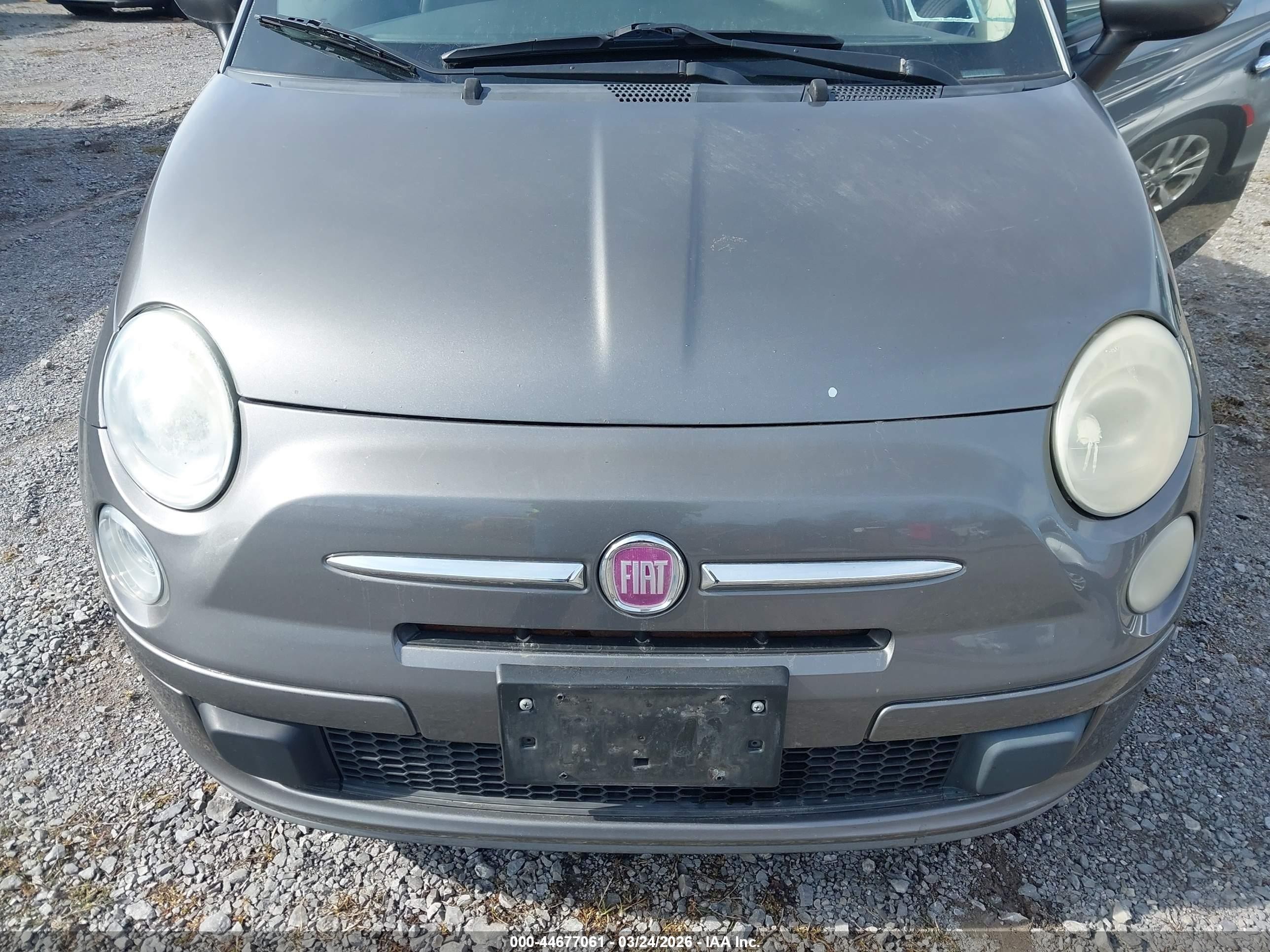 2012 Fiat 500 Pop Gray vin: 3C3CFFAR6CT124510