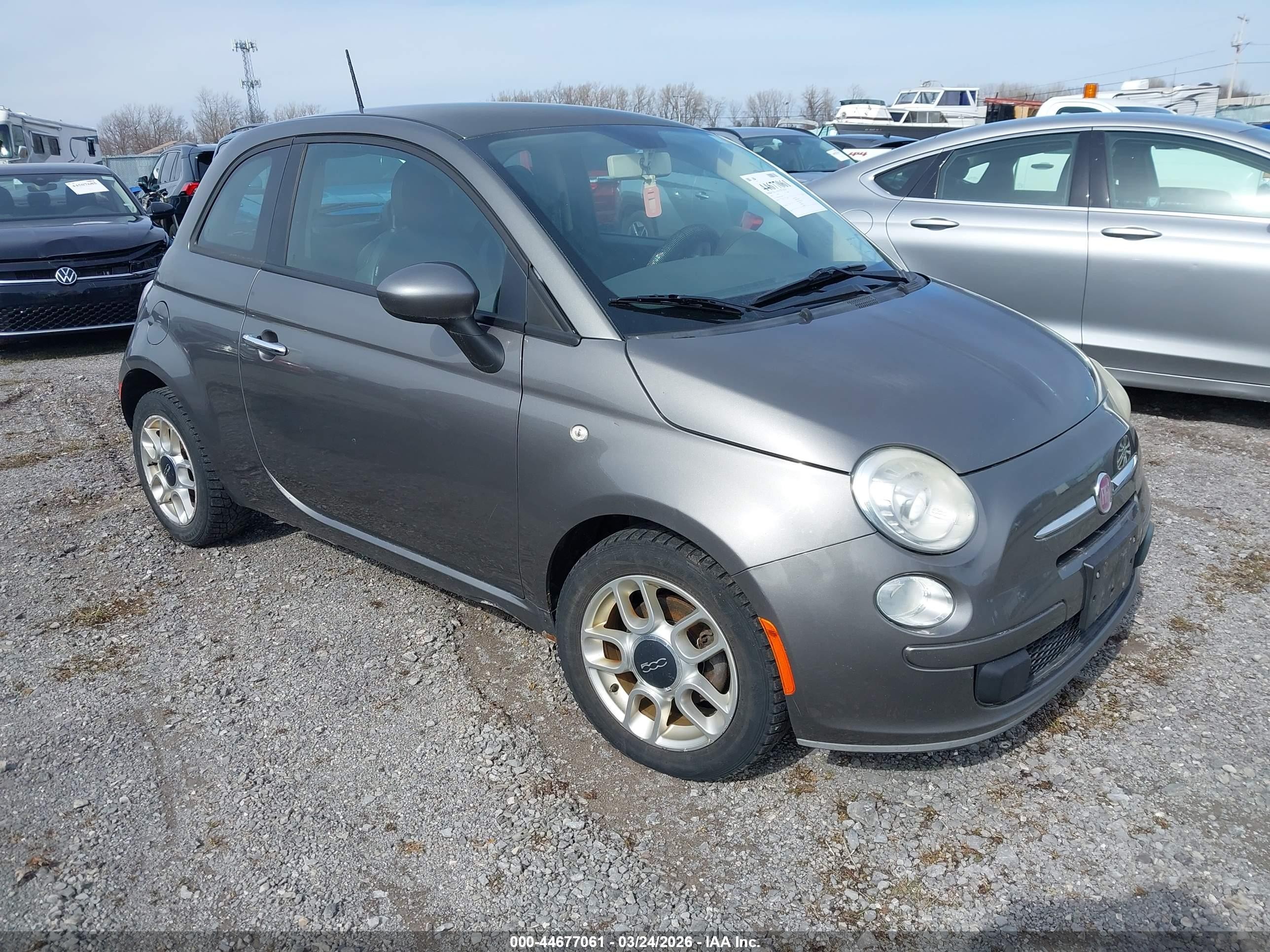 2012 Fiat 500 Pop Gray vin: 3C3CFFAR6CT124510