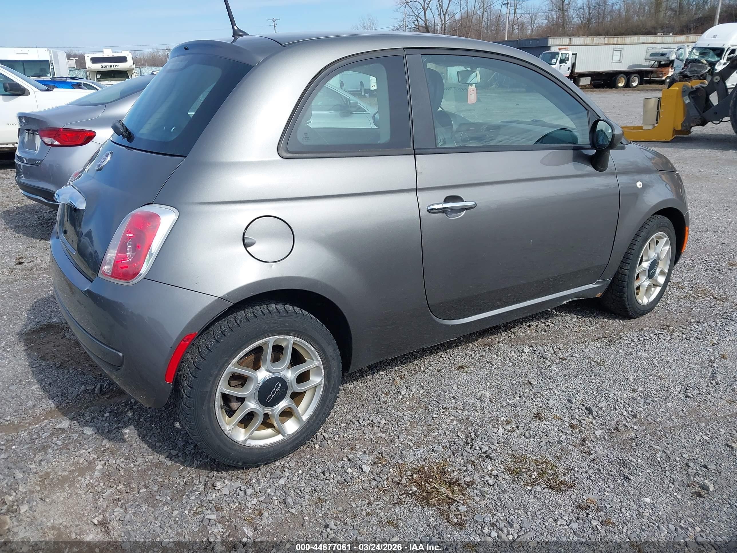 2012 Fiat 500 Pop Gray vin: 3C3CFFAR6CT124510