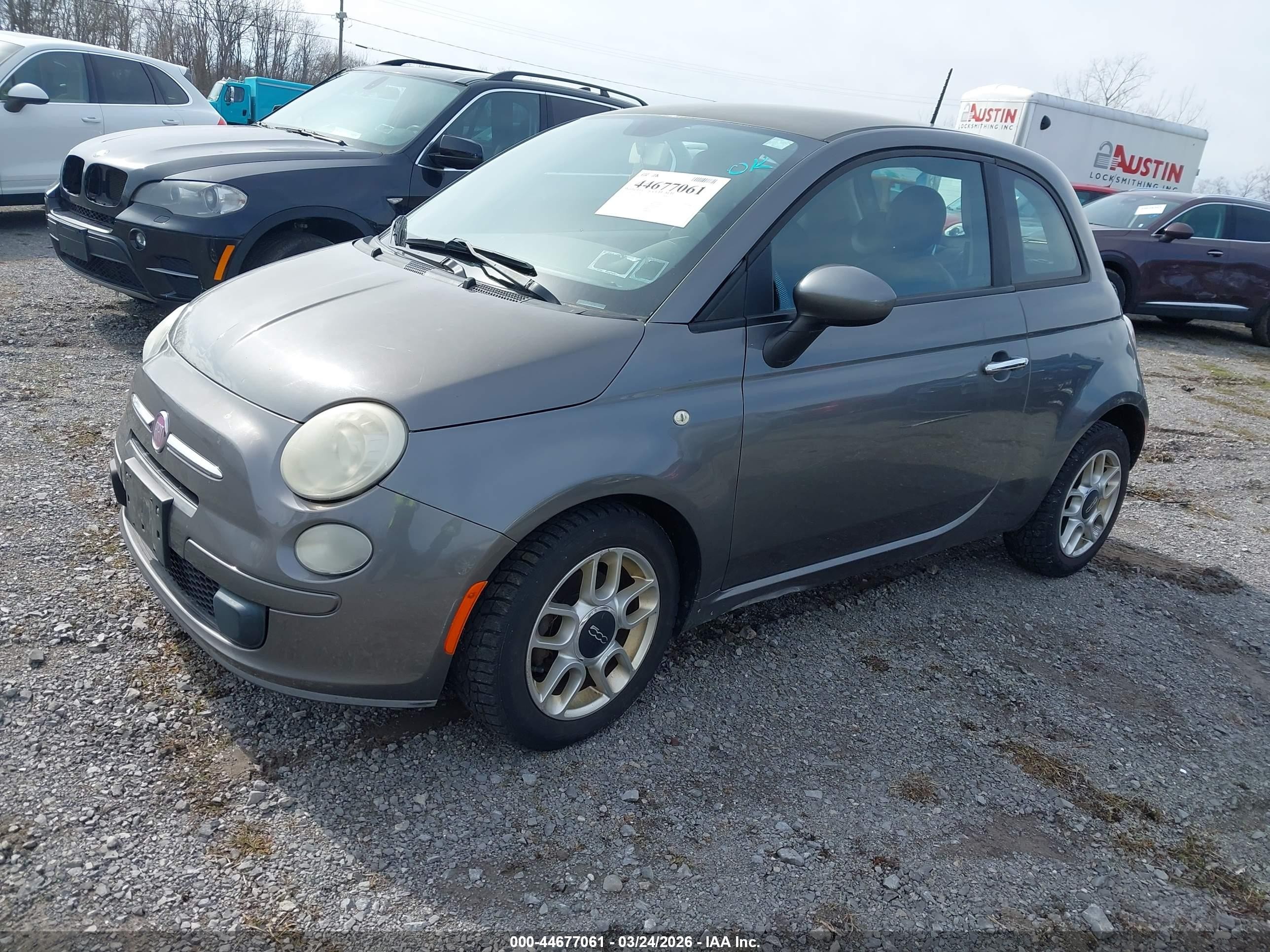 2012 Fiat 500 Pop Gray vin: 3C3CFFAR6CT124510