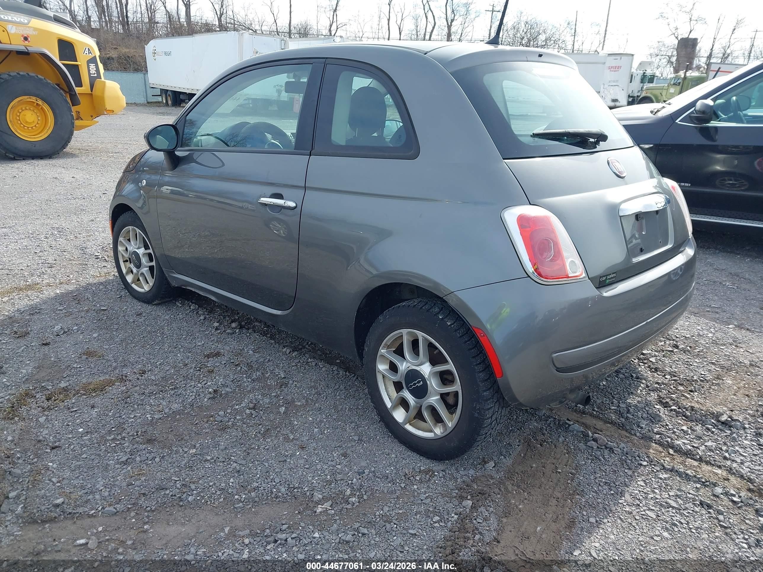 2012 Fiat 500 Pop Gray vin: 3C3CFFAR6CT124510