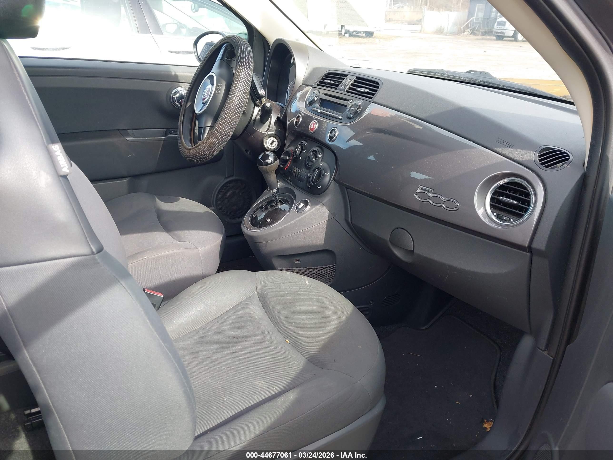 2012 Fiat 500 Pop Gray vin: 3C3CFFAR6CT124510