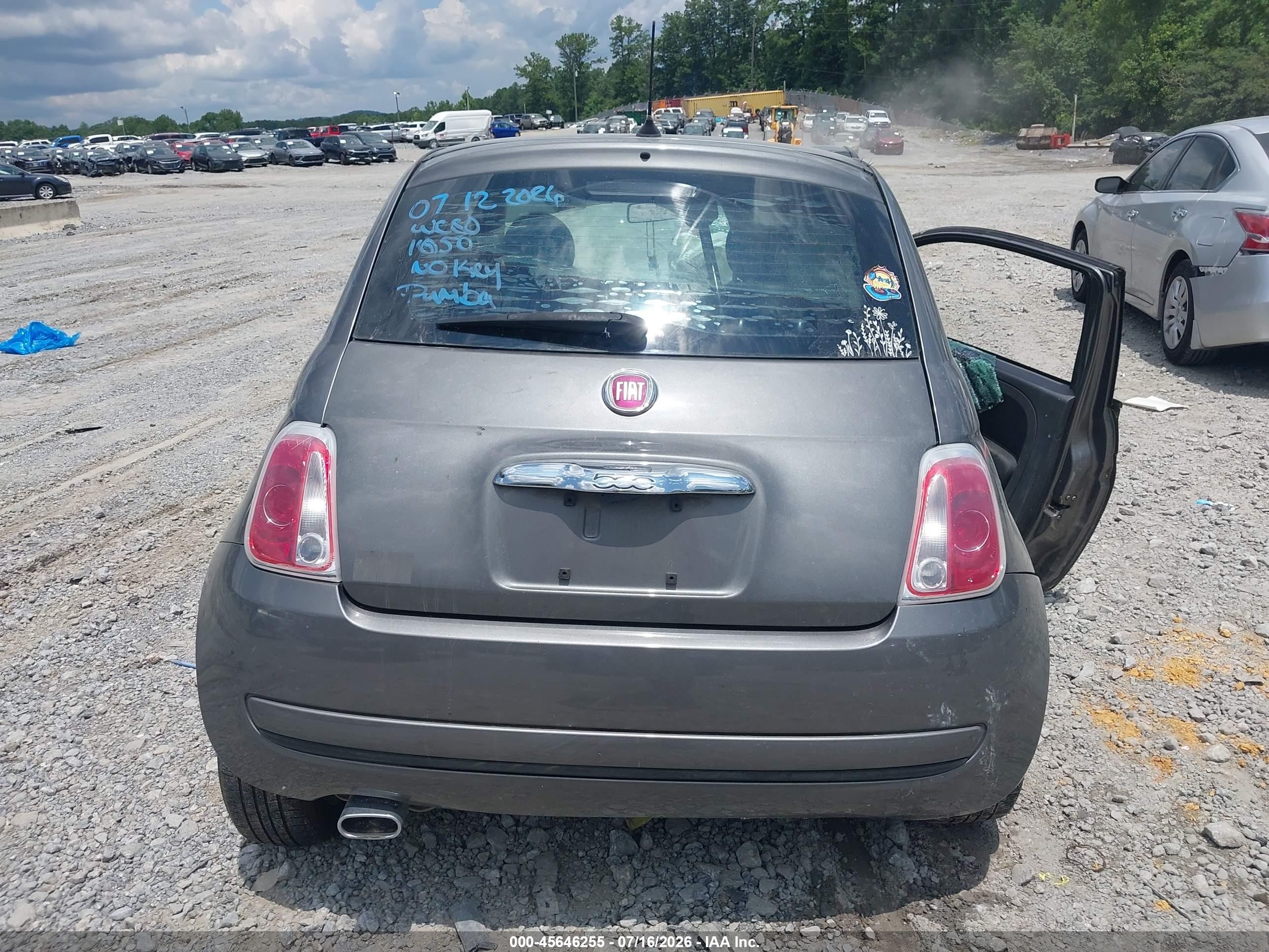 2013 Fiat 500 Pop Gray vin: 3C3CFFAR6DT751385