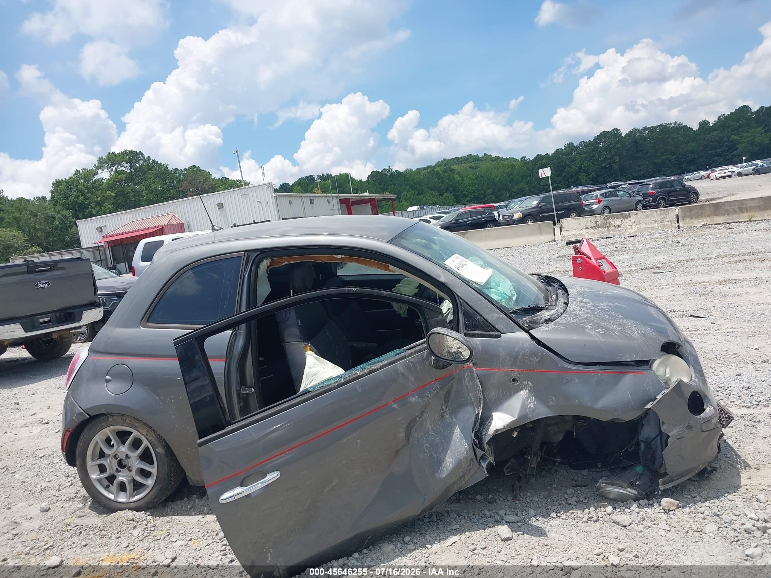 2013 Fiat 500 Pop Gray vin: 3C3CFFAR6DT751385