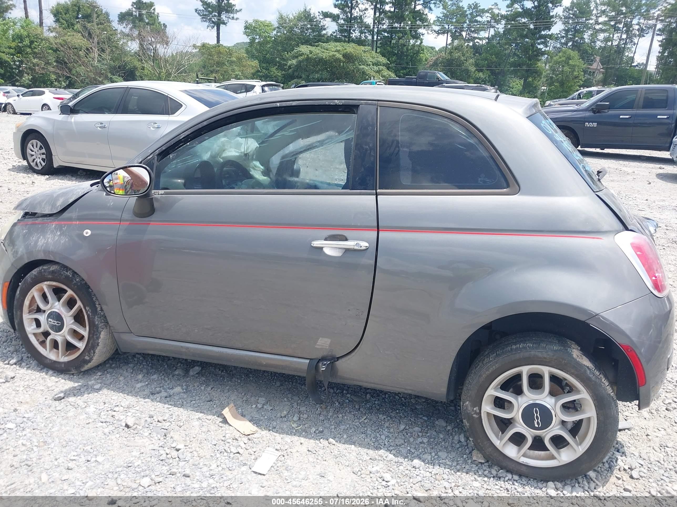2013 Fiat 500 Pop Gray vin: 3C3CFFAR6DT751385